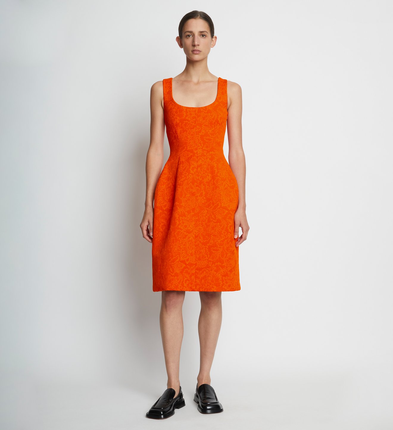 Floral Jacquard Sculpted Dress