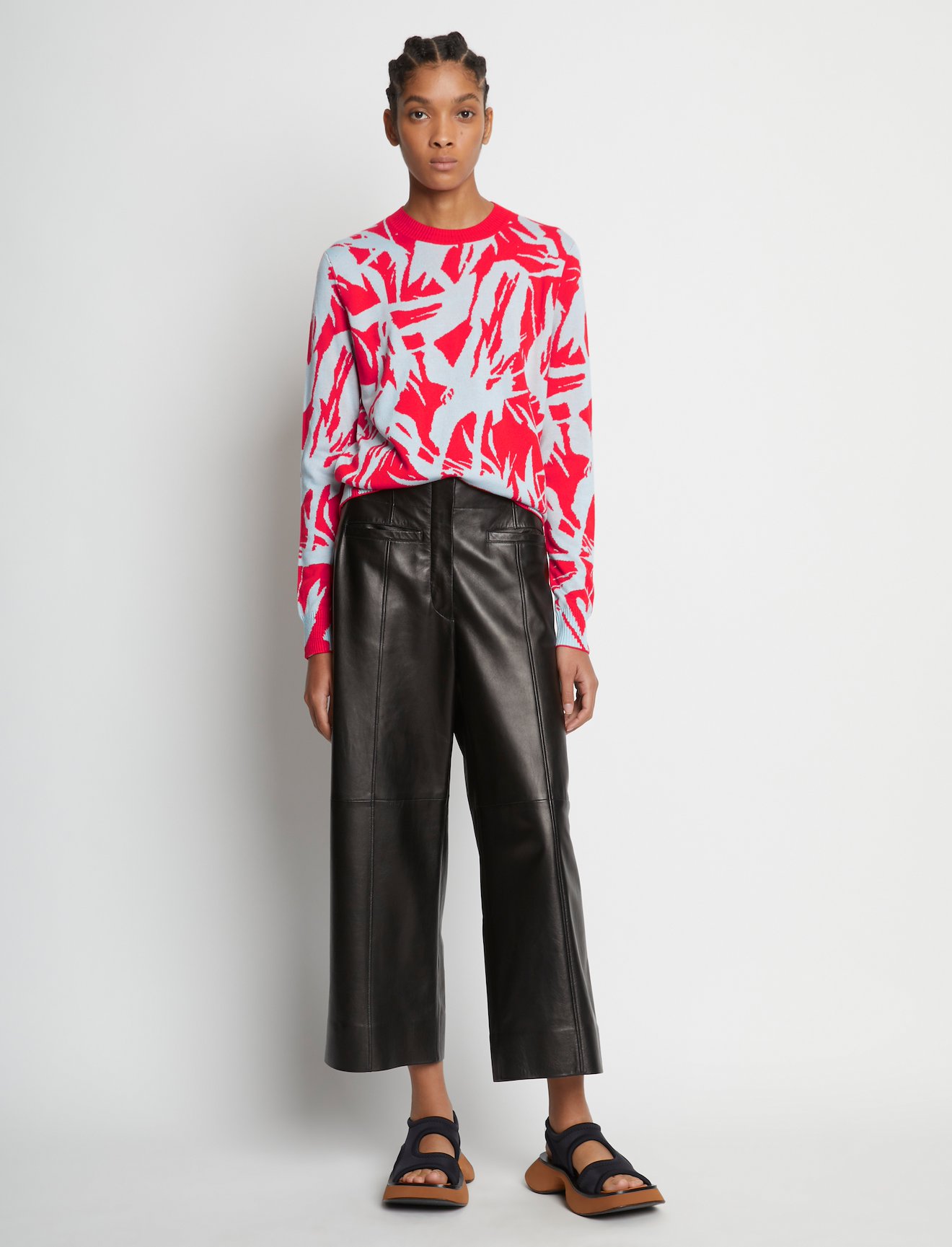 Floral Silk Jacquard Sweater #1