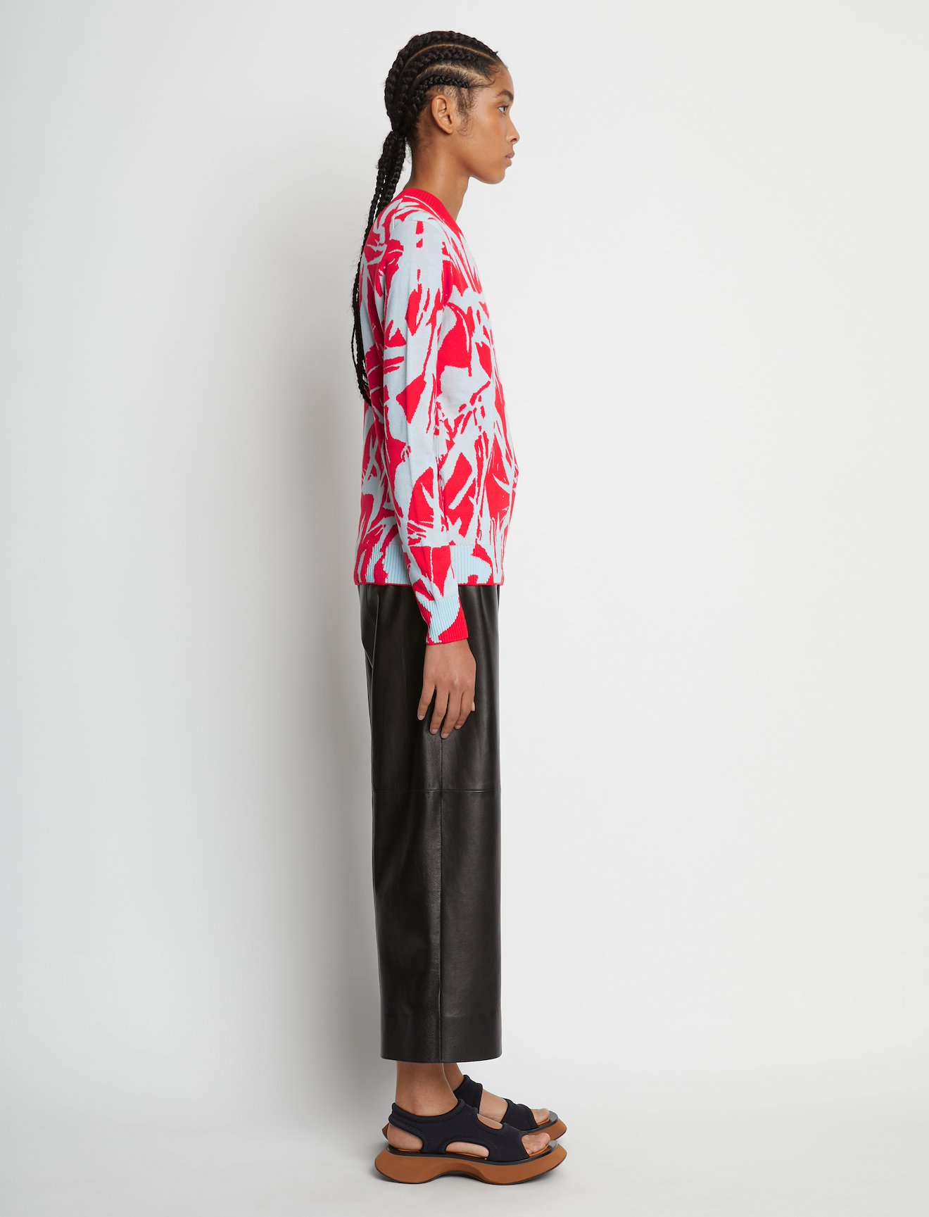 Floral Silk Jacquard Sweater #2