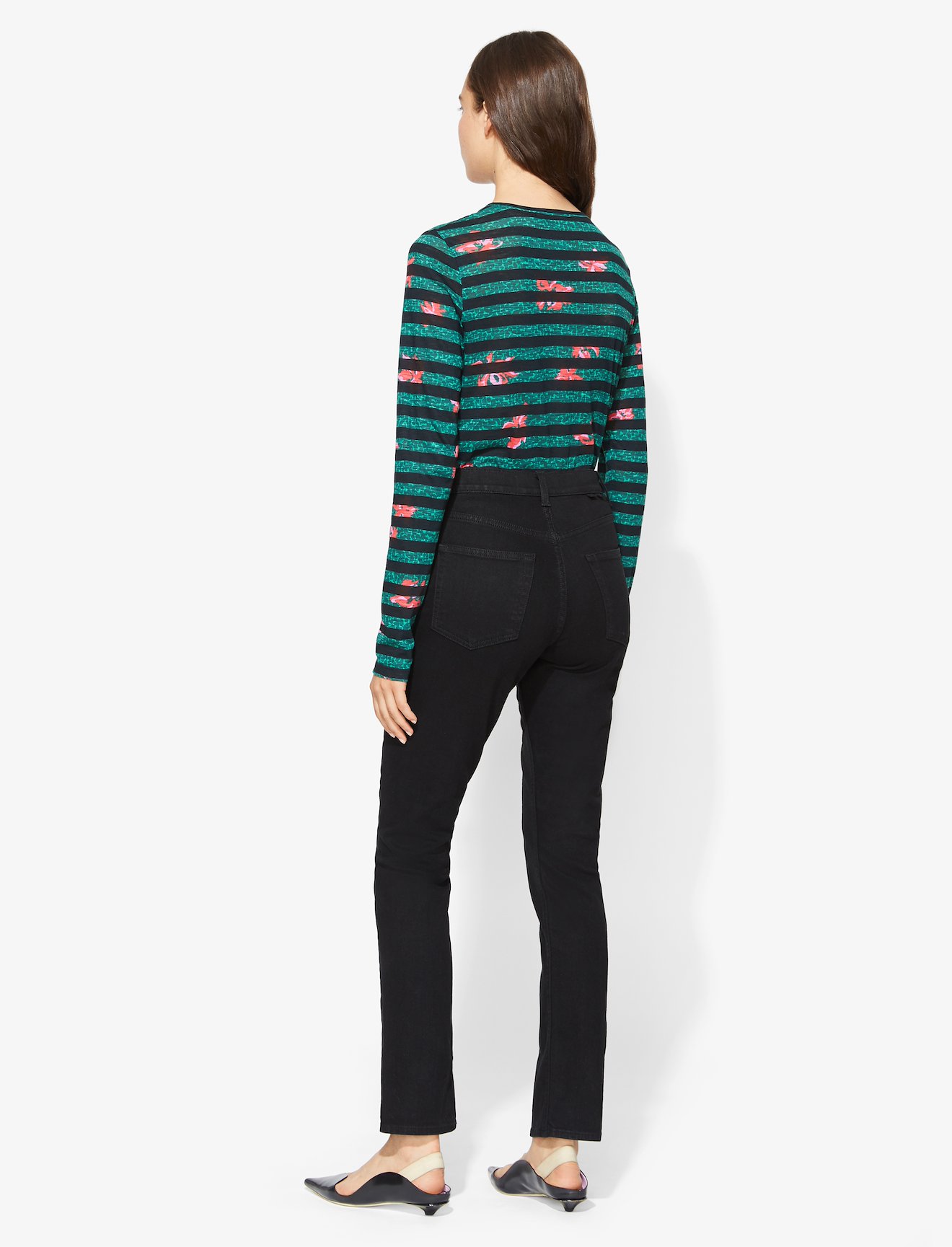 Floral Stripe Long Sleeve T-Shirt #3