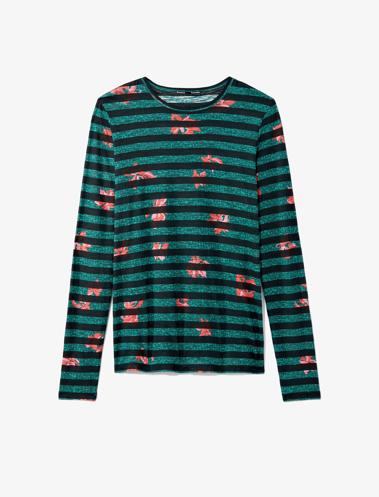 Floral Stripe Long Sleeve T-Shirt #5