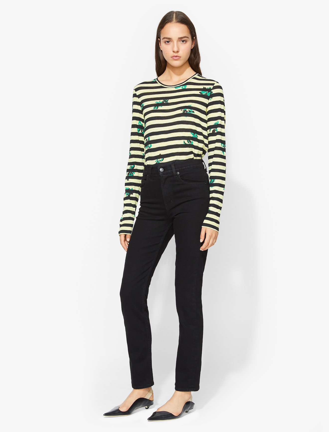 Floral Stripe Long Sleeve T-Shirt #2