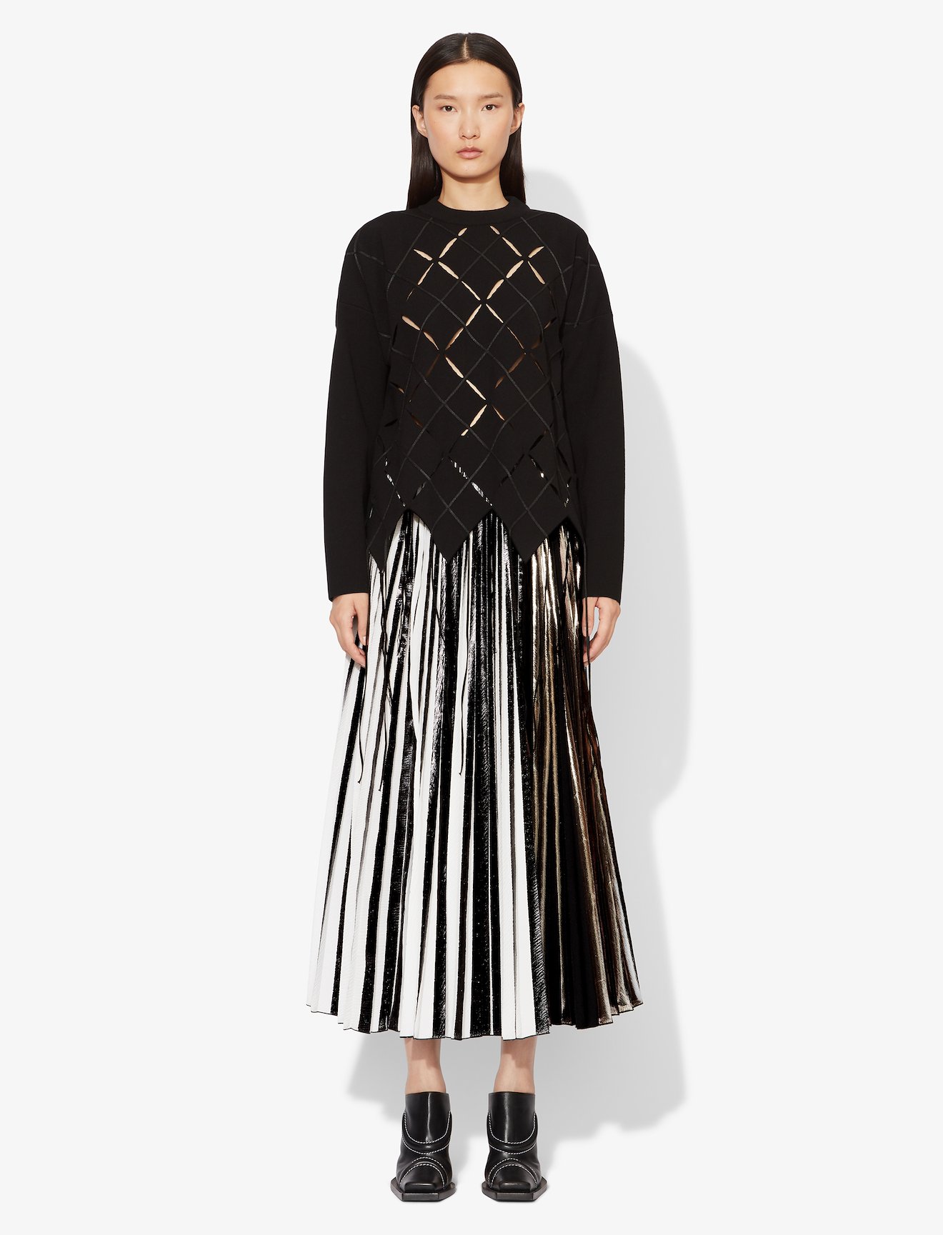 Foil Pleated Skirt #1