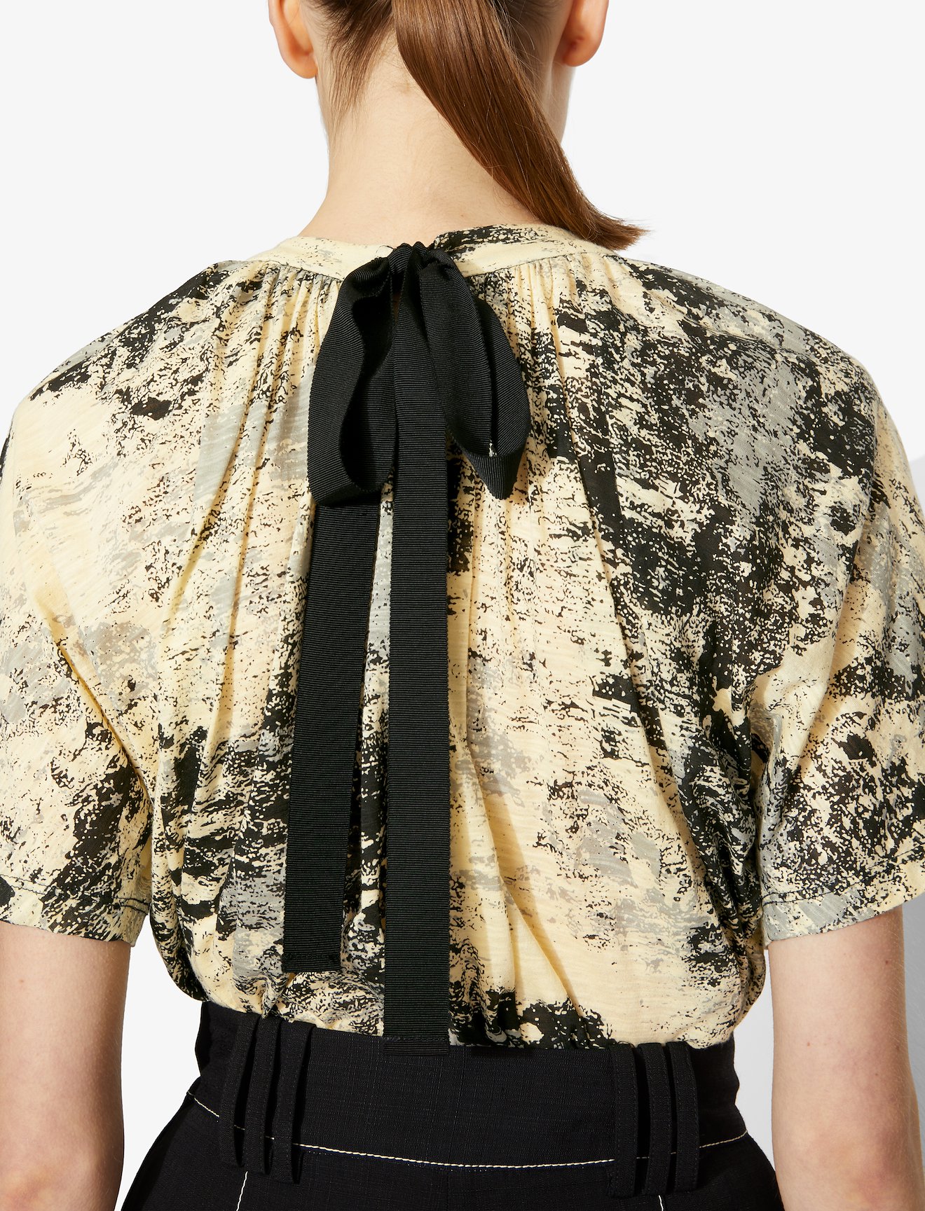 Foil Printed Overlapped T-Shirt #3