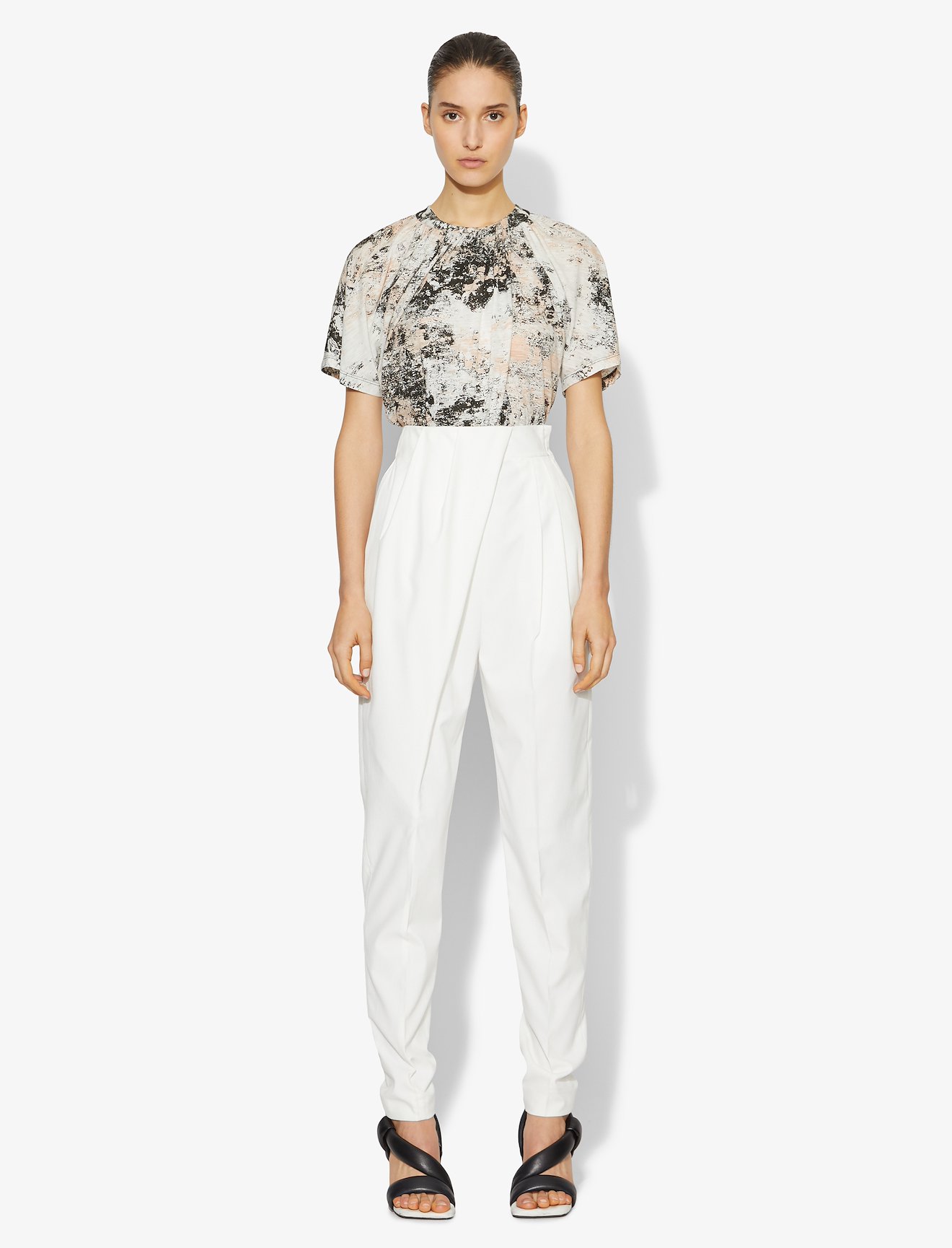 Foil Printed Overlapped T-Shirt #1