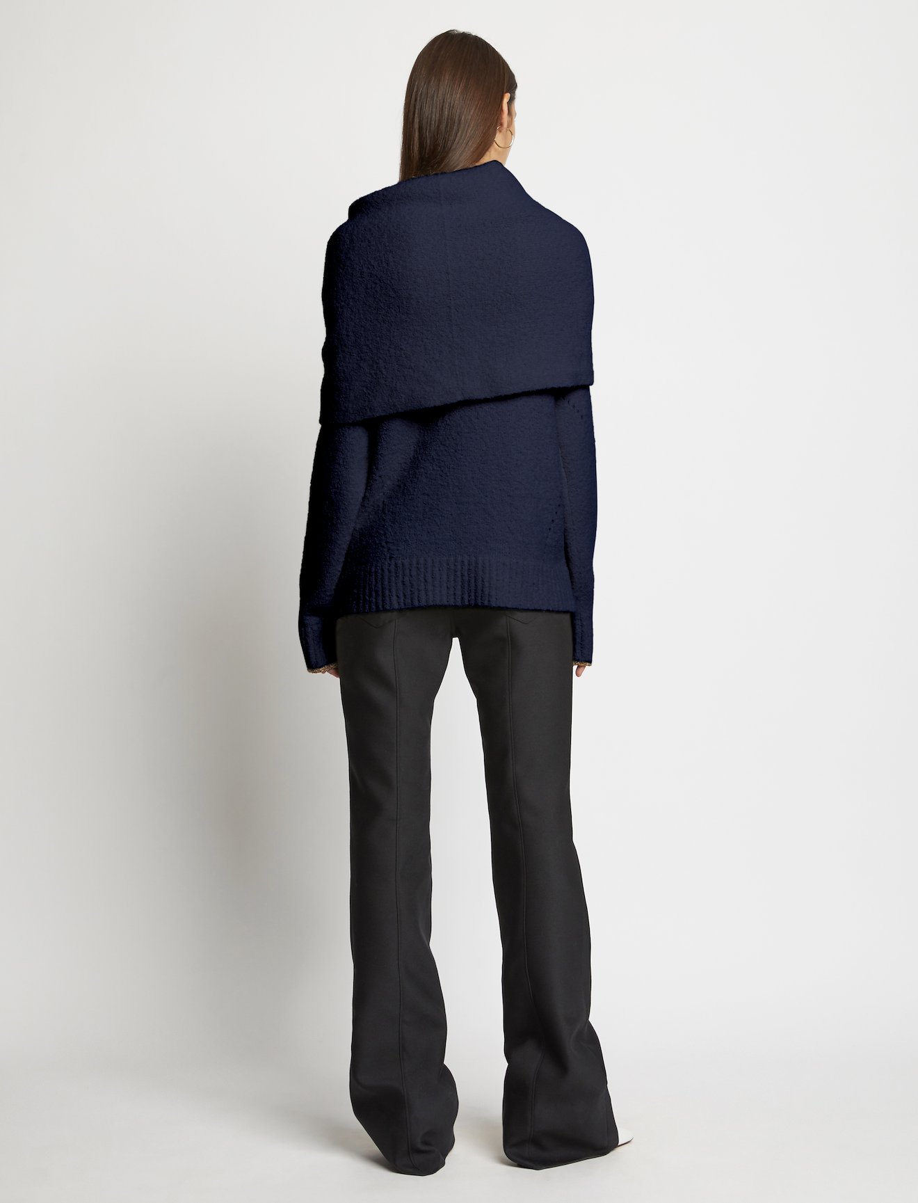 Fold Over Textured Knit Sweater #2