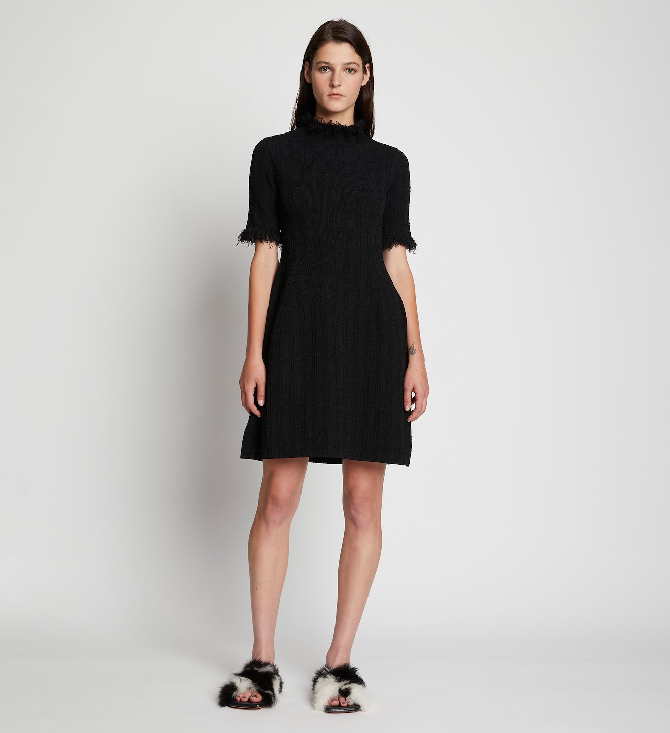 Frayed Edge Sculpted Dress