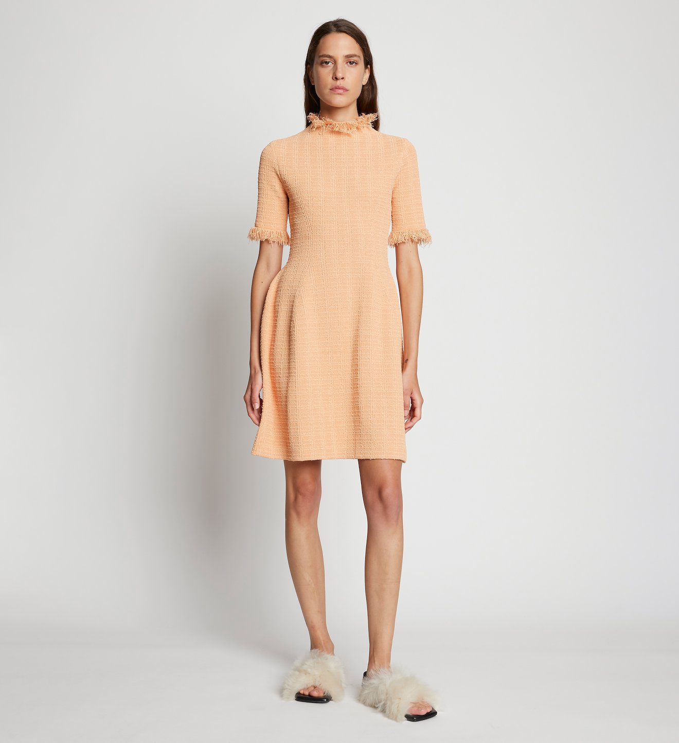 Frayed Edge Sculpted Dress