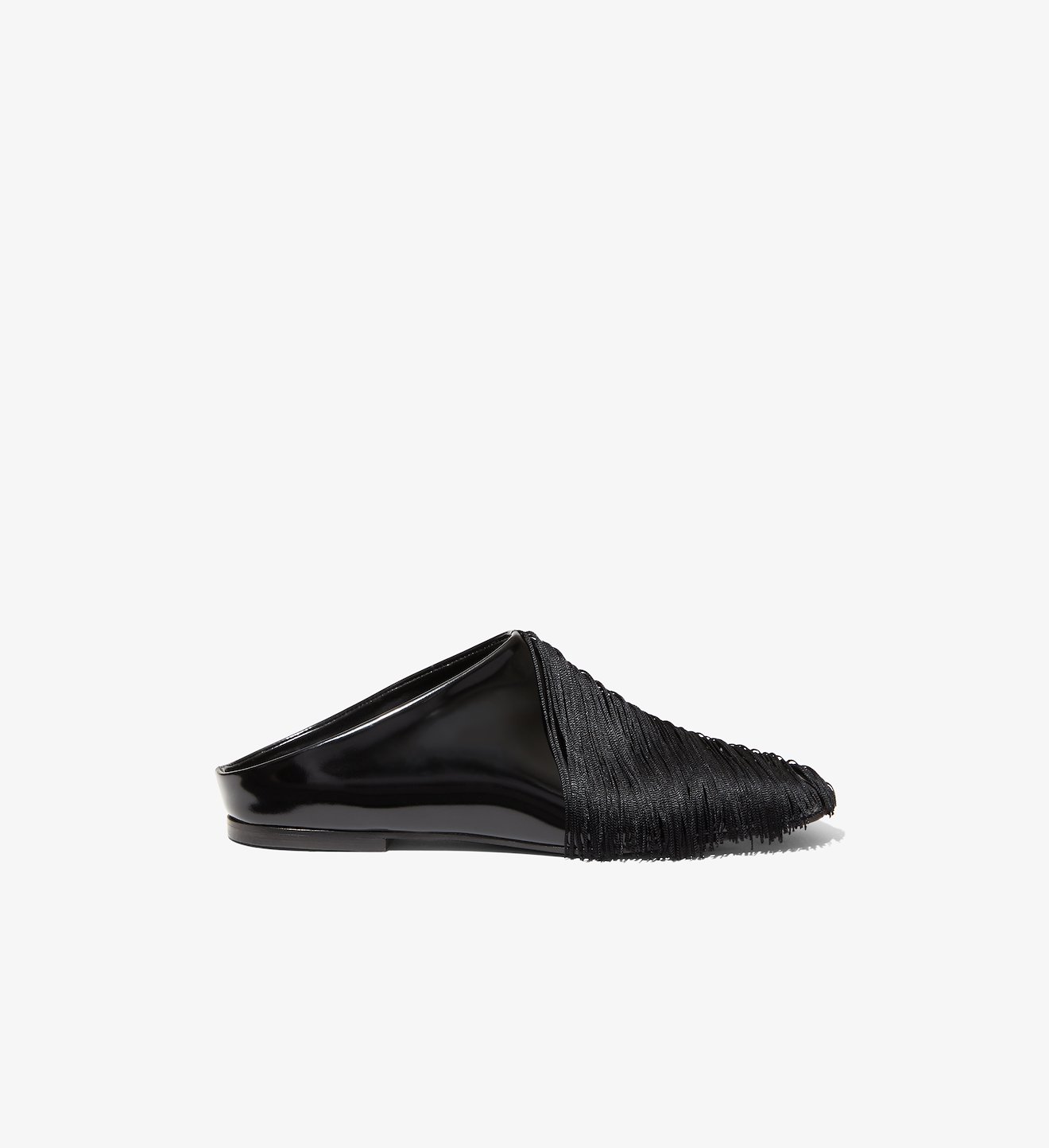 fringe detailing mules