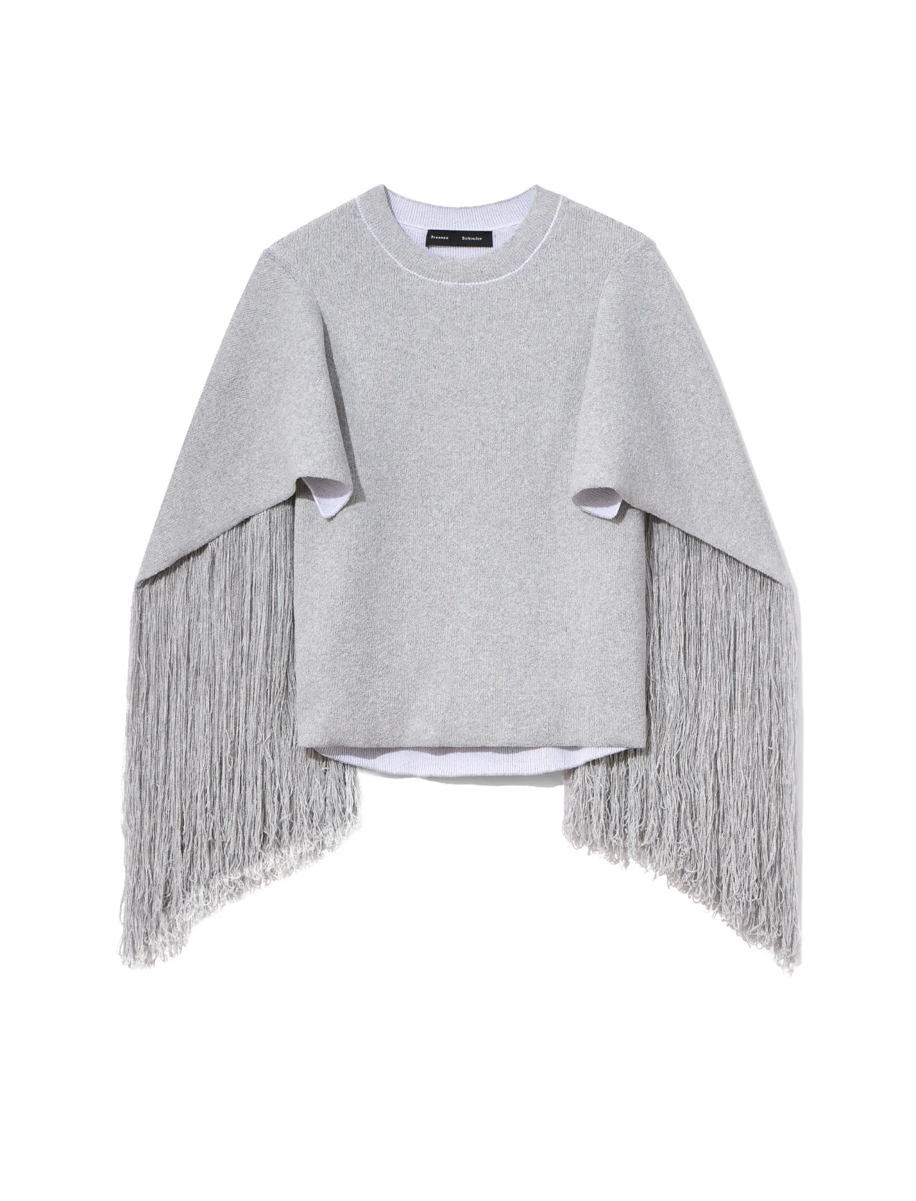 fringe sleeve sweater