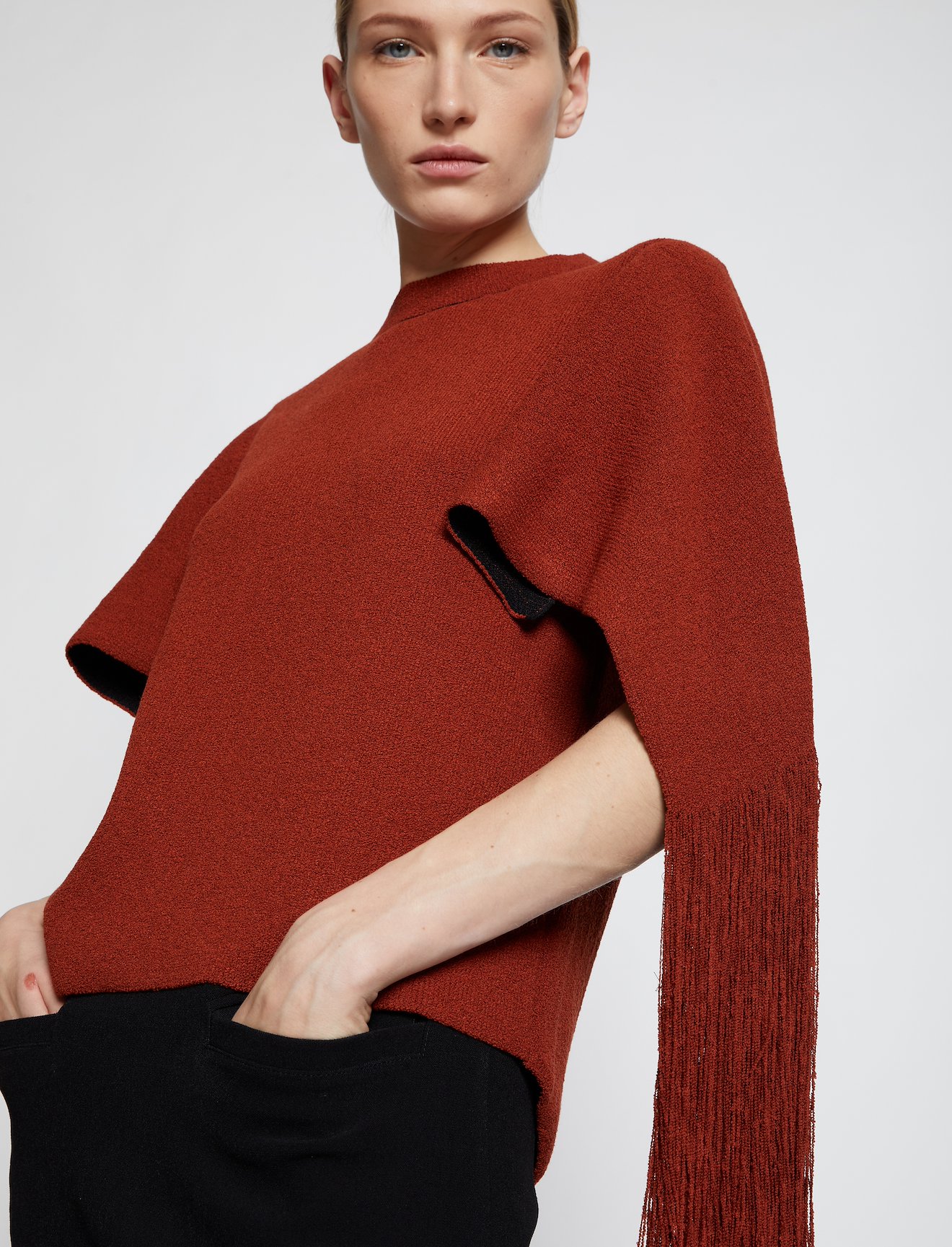 Fringe Sleeve Sweater #3