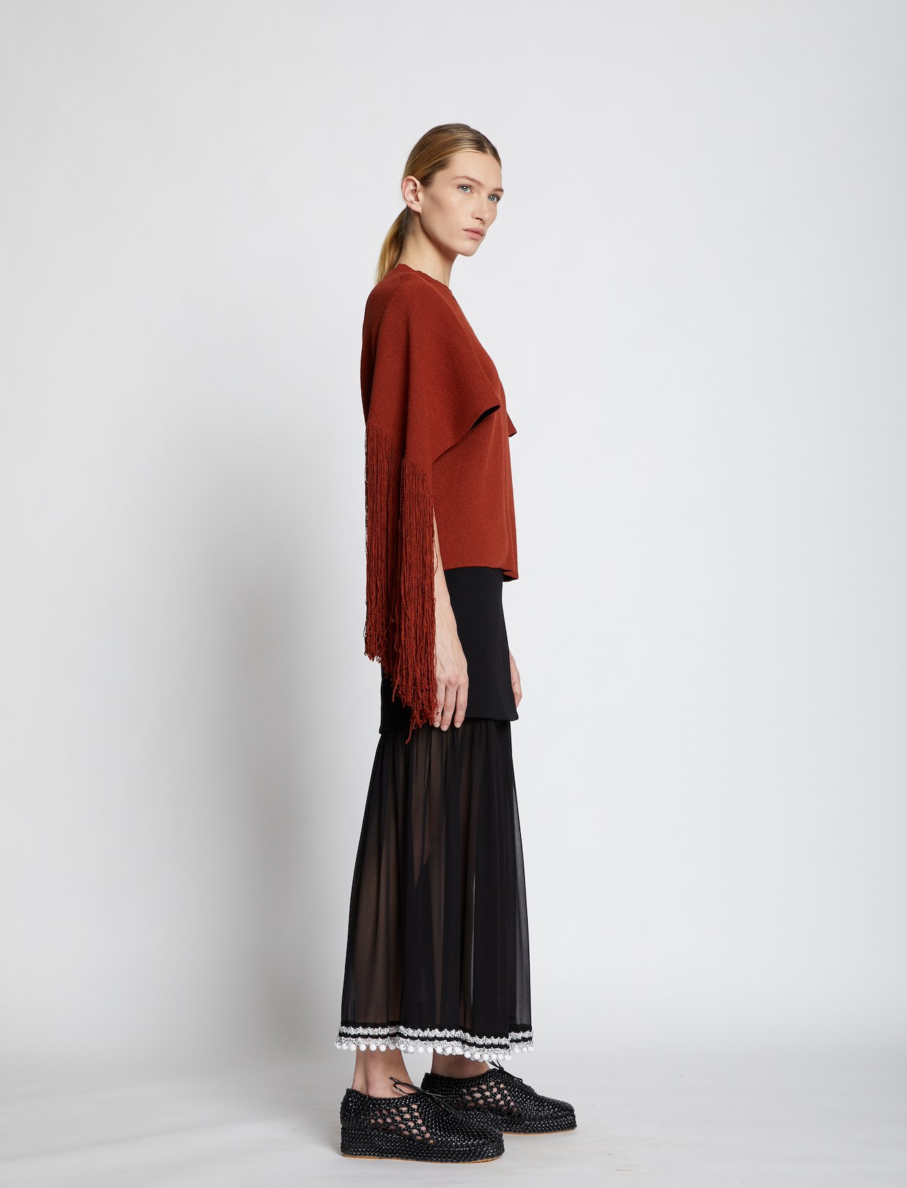 Fringe Sleeve Sweater #1