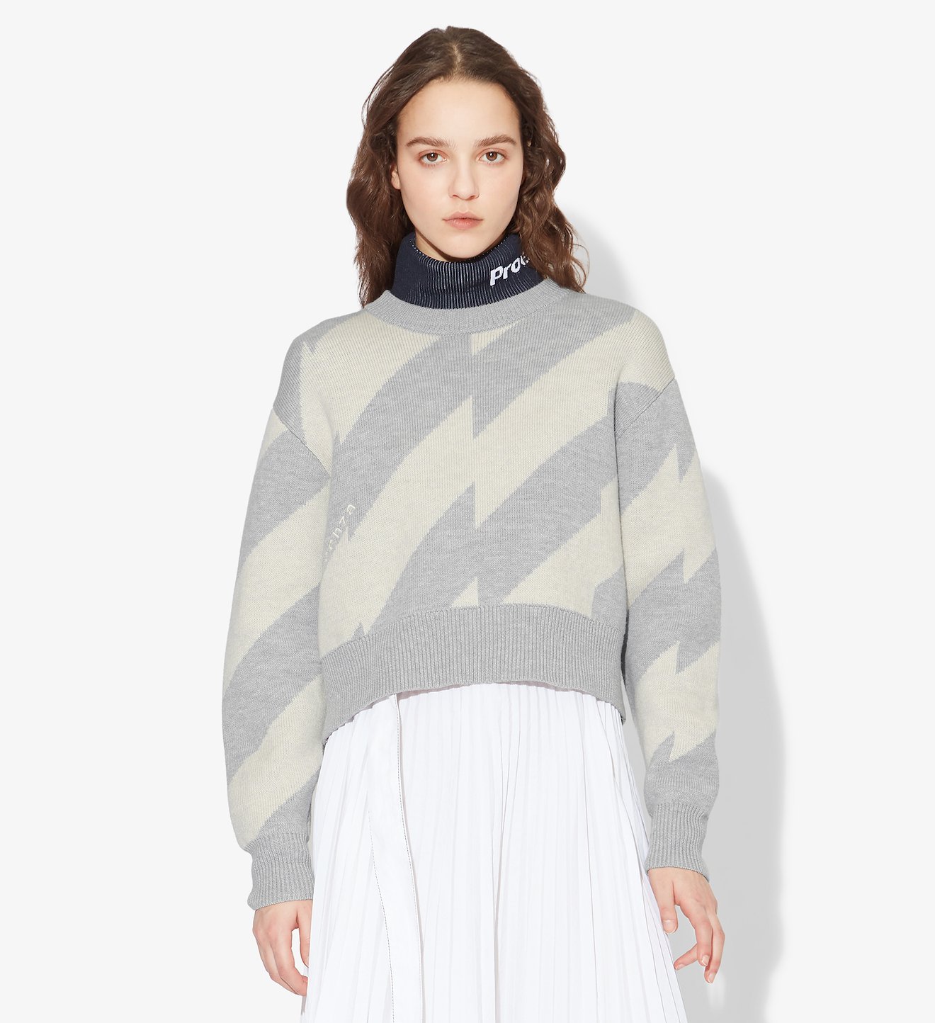Glitch Jacquard Crewneck Sweater