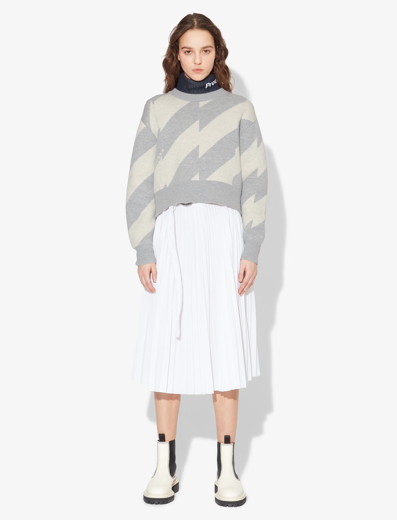 Glitch Jacquard Crewneck Sweater #1