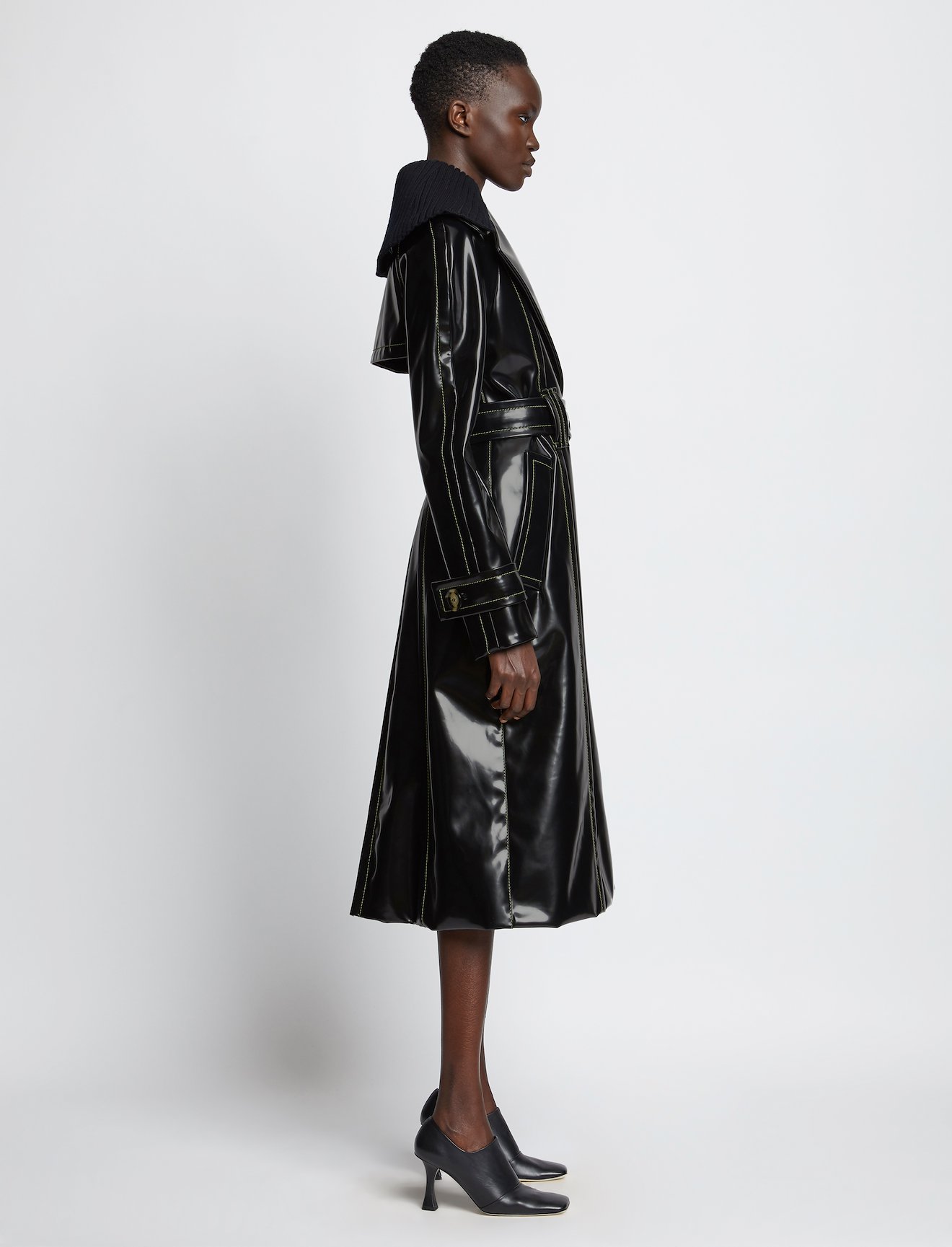 Glossy Ciré Coat #1