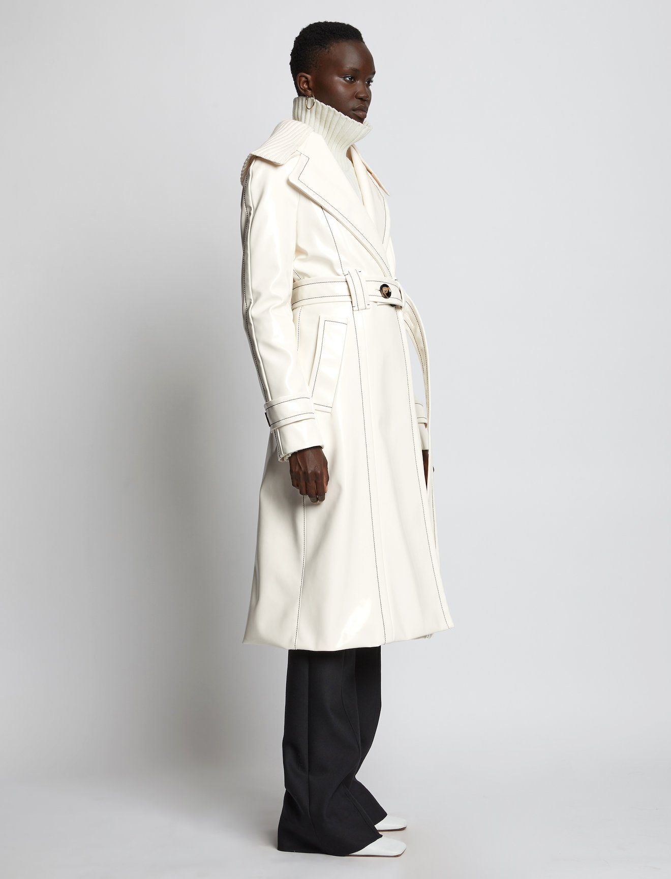 Glossy Ciré Coat #1