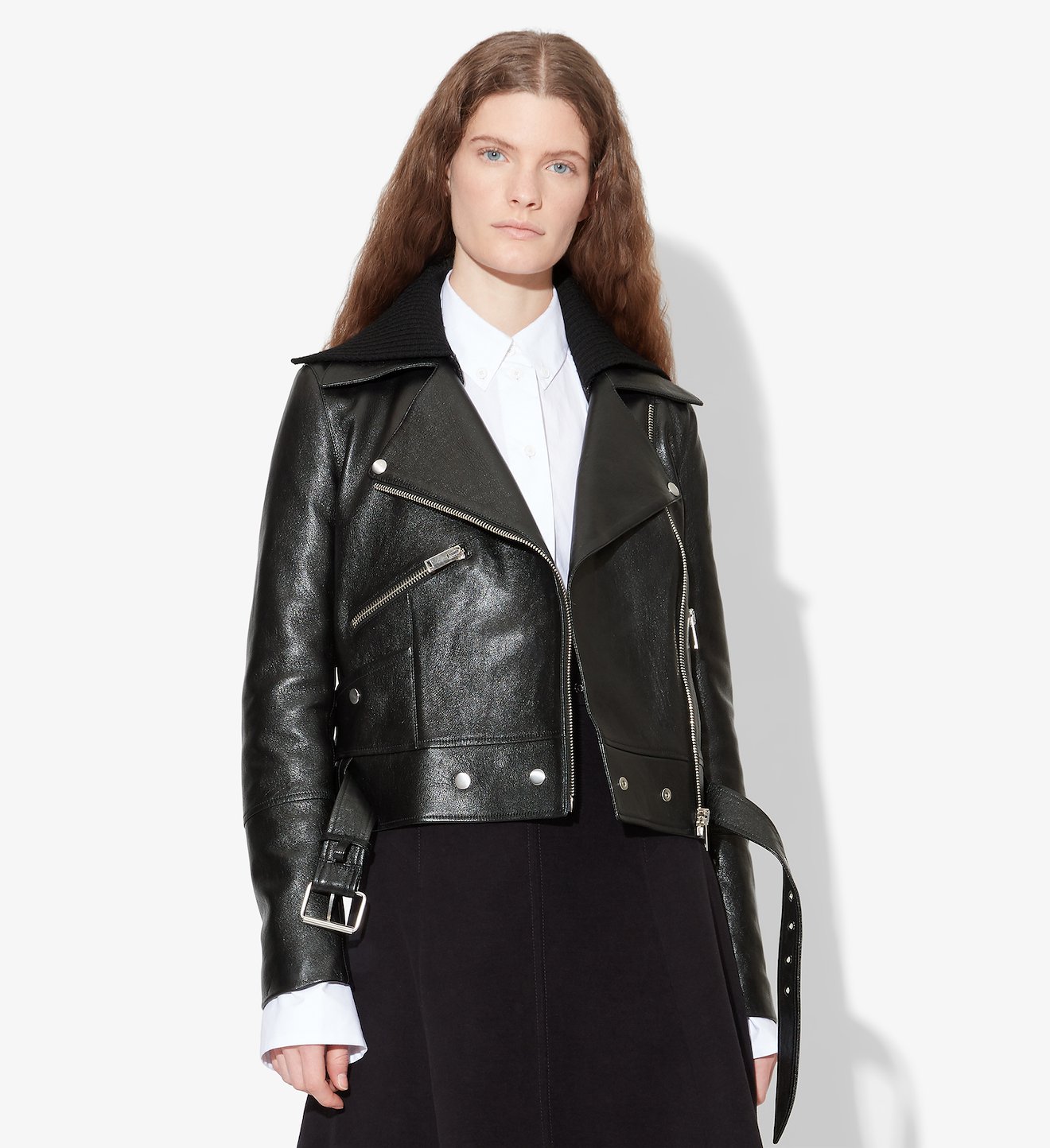 Glossy Leather Jacket