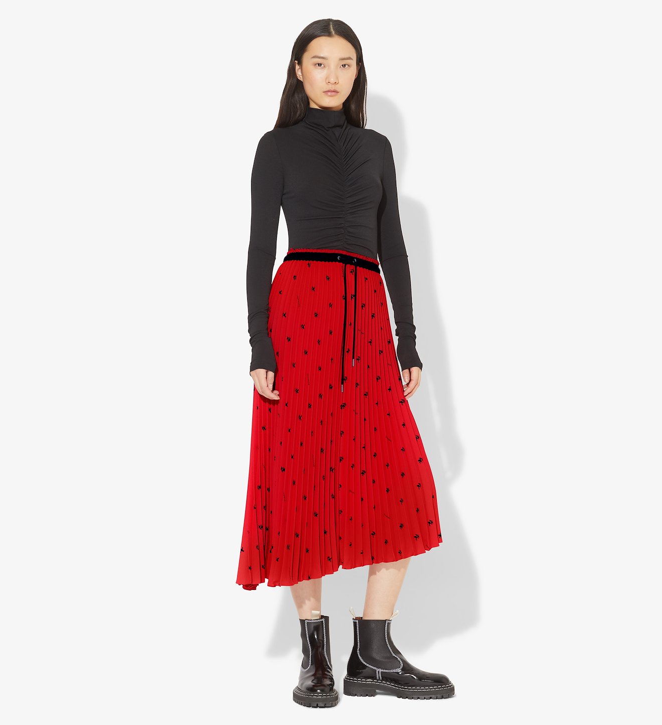Grateful Dead Bear Pleated Skirt