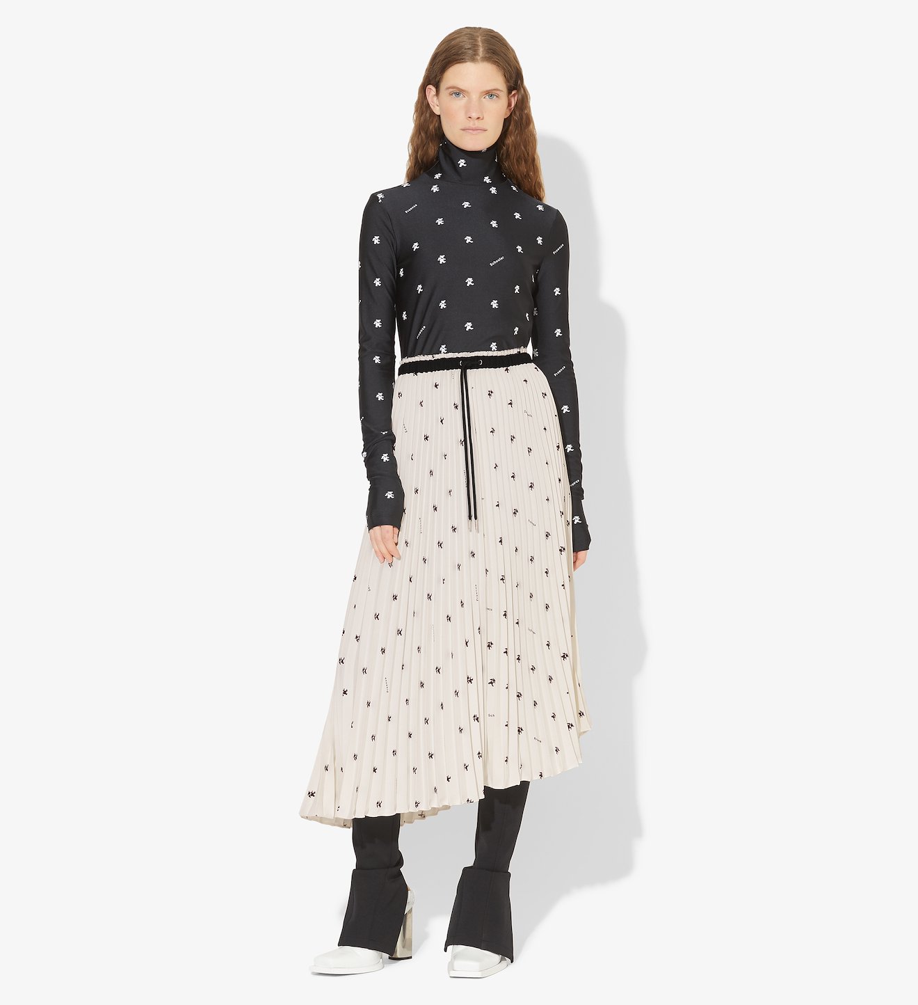 Grateful Dead Bear Pleated Skirt