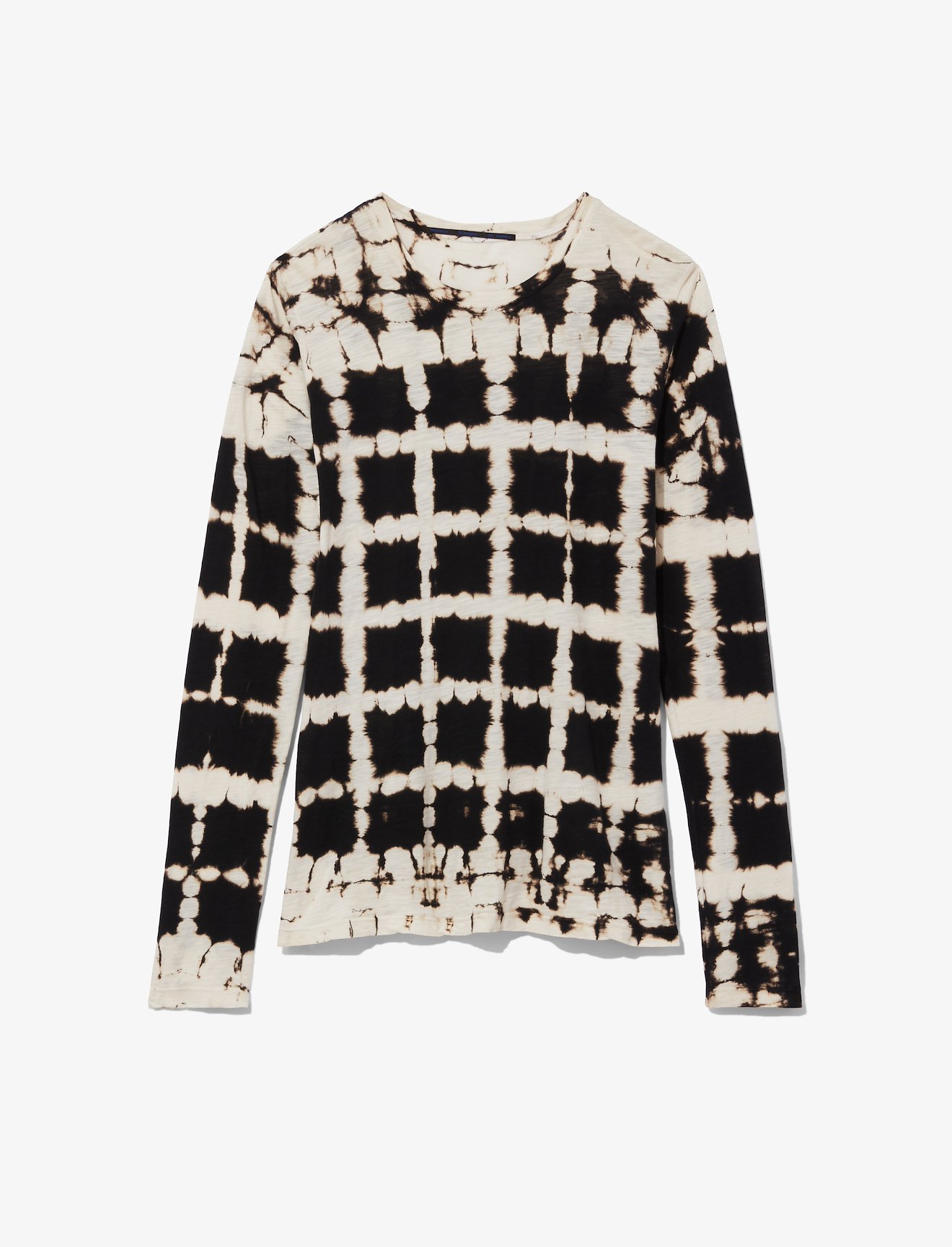 Grid Tie Dye Long Sleeve T-Shirt #4