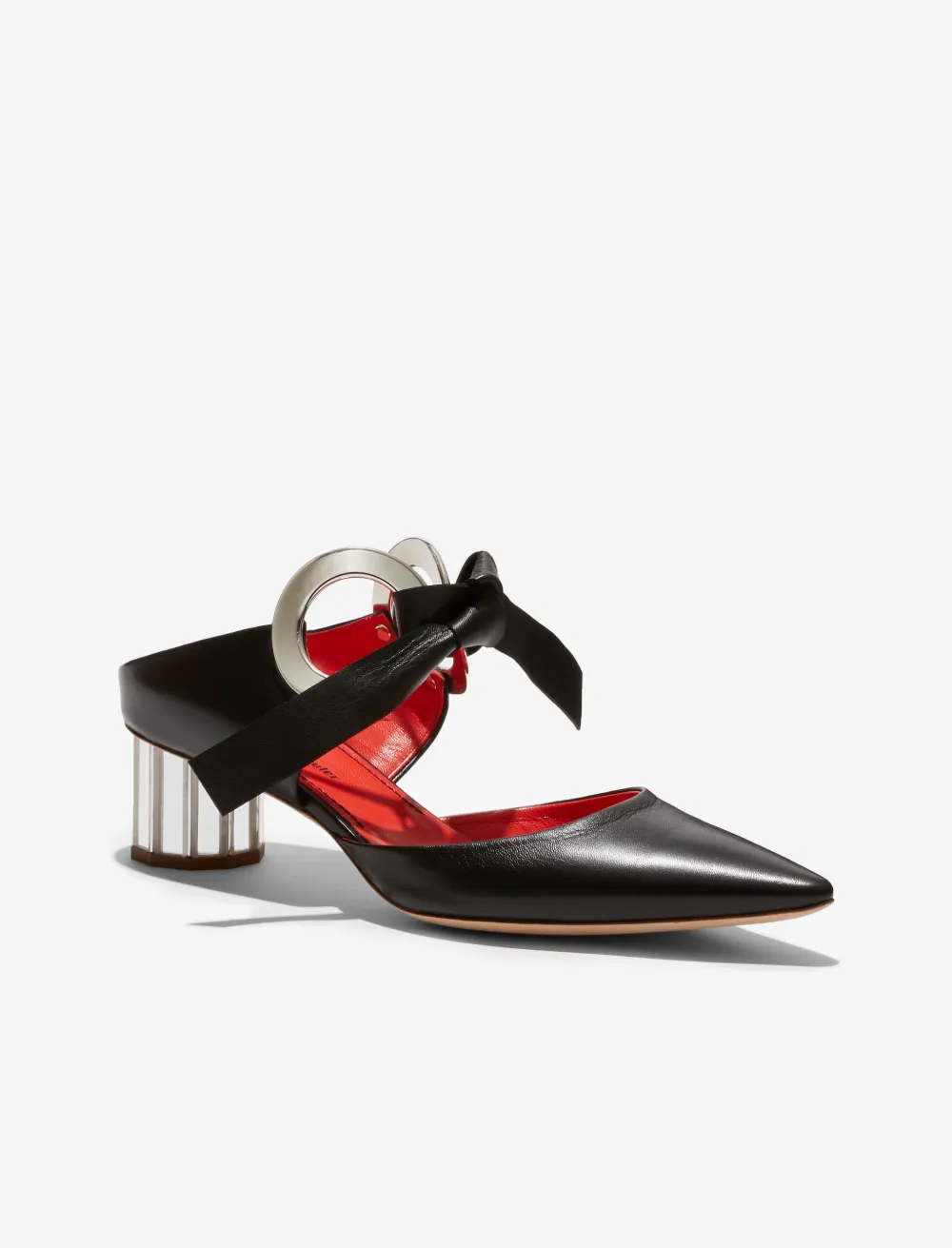 Grommet Block Heel Mule