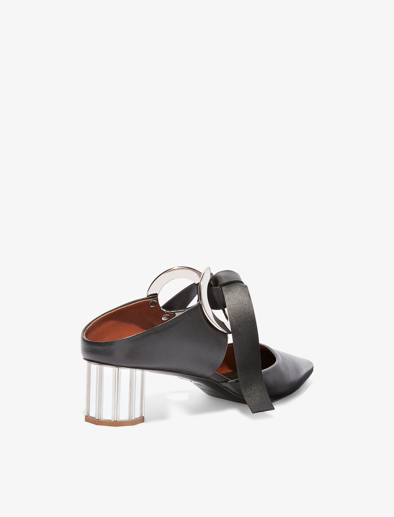 Grommet Block Heel Mules #2