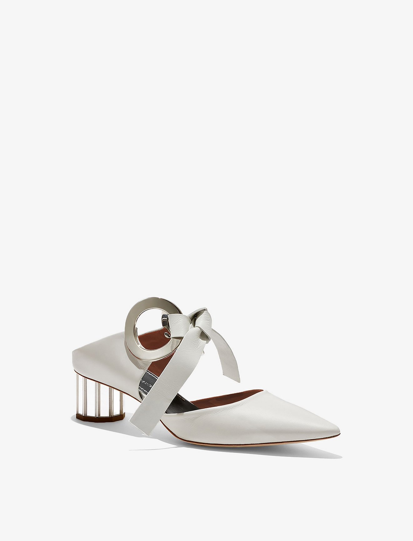 Grommet Block Heel Mules #1