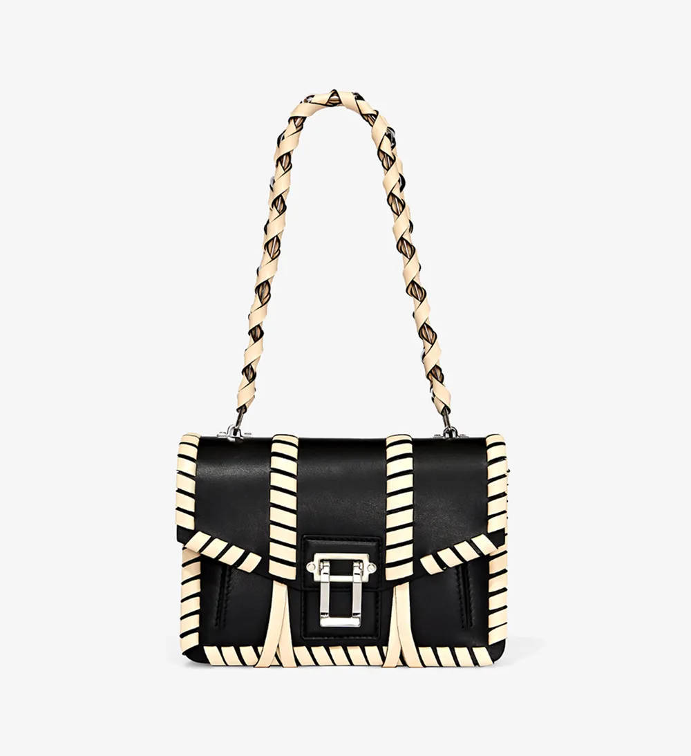 Hava Whipstitch Chain Shoulder Bag