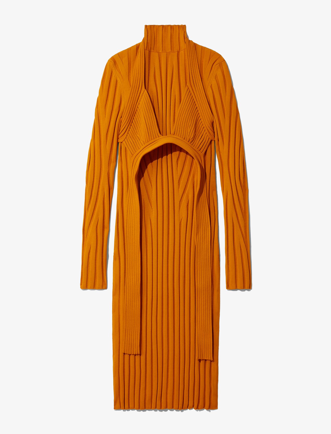 Heavy Rib Knit Layered Dress #4