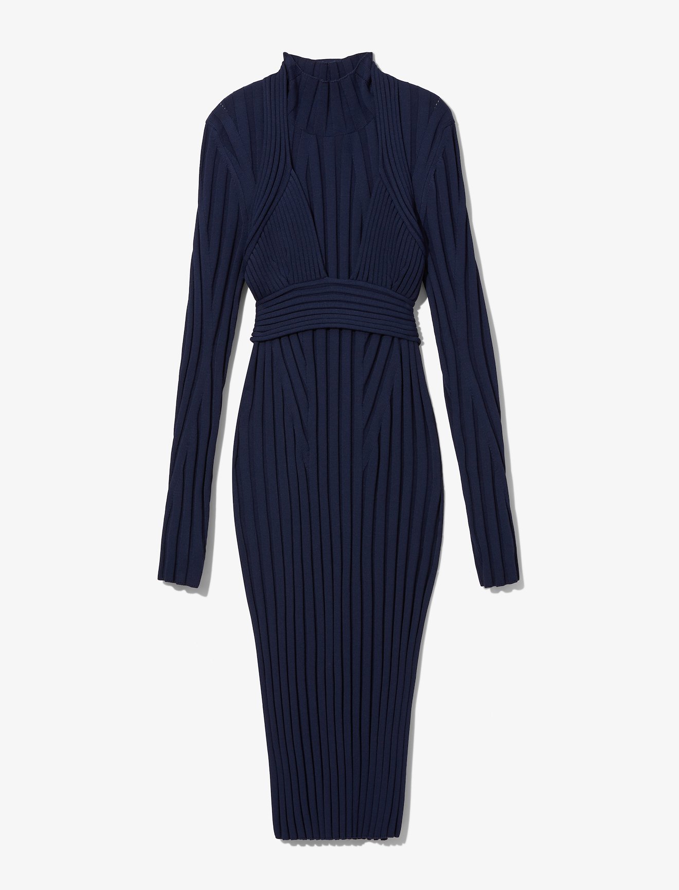 Heavy Rib Long Sleeve Mid Dress #4
