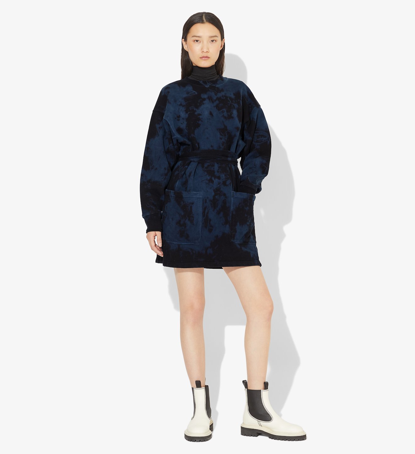 Ink Blotch Sweatshirt Dress