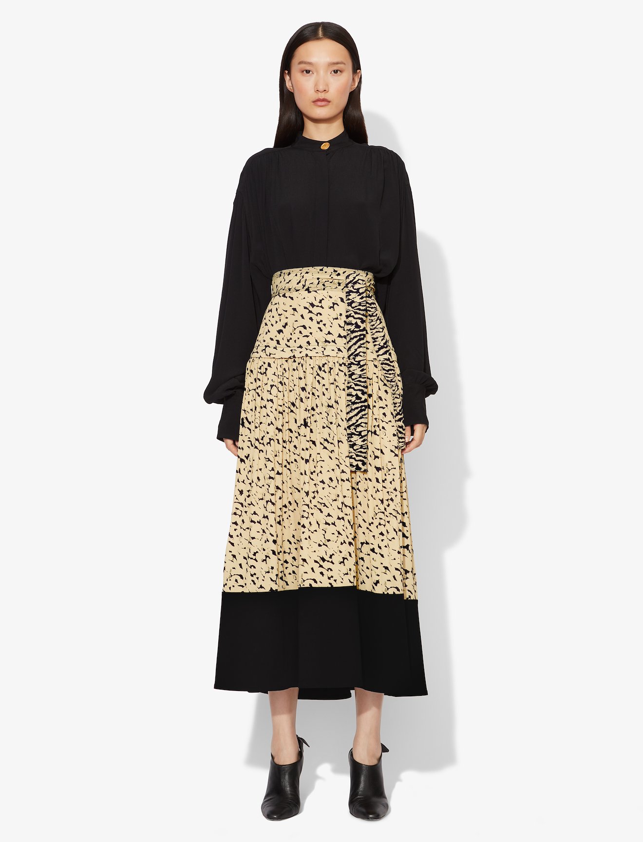 Inky Leopard Midi Skirt #1