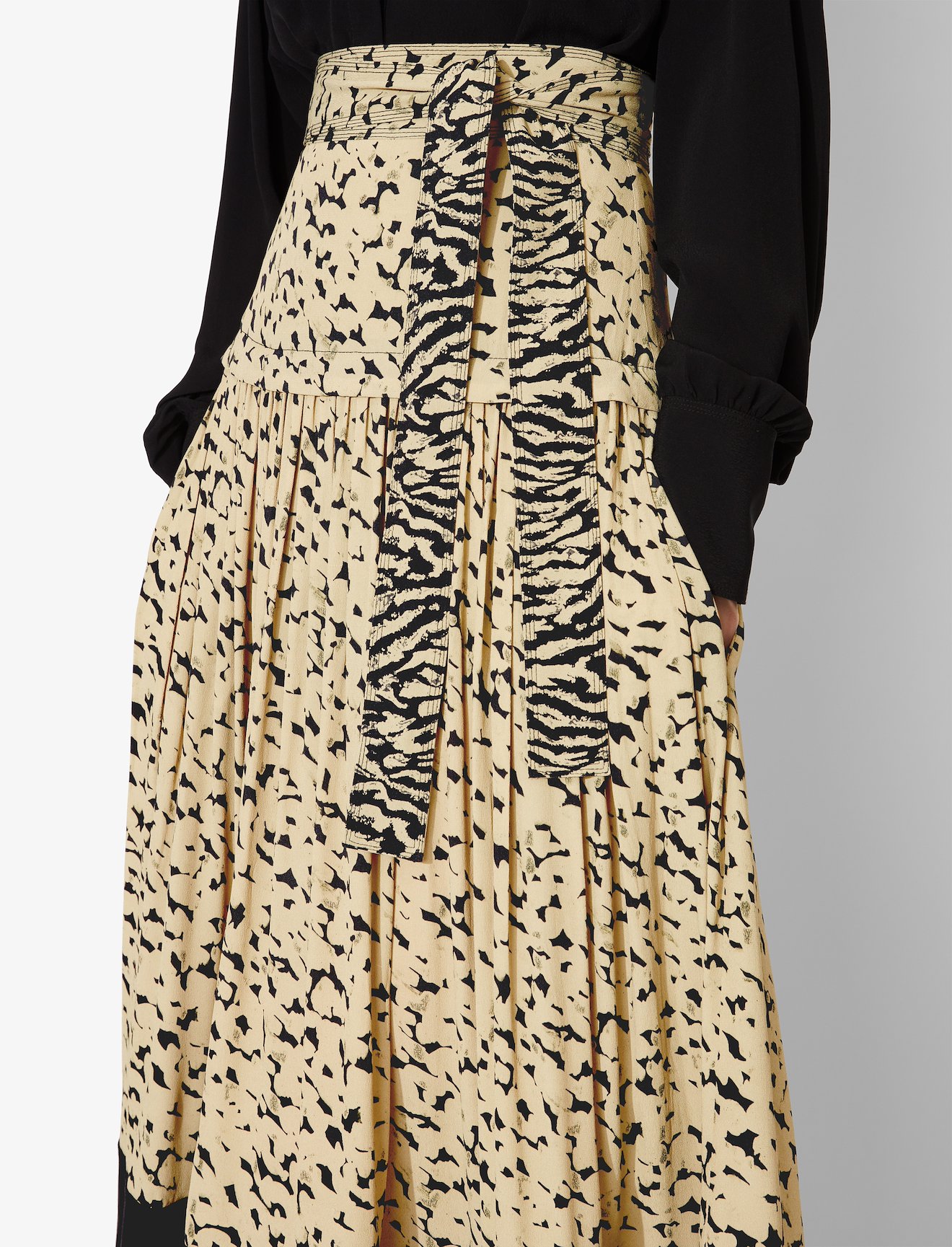 Inky Leopard Midi Skirt #3