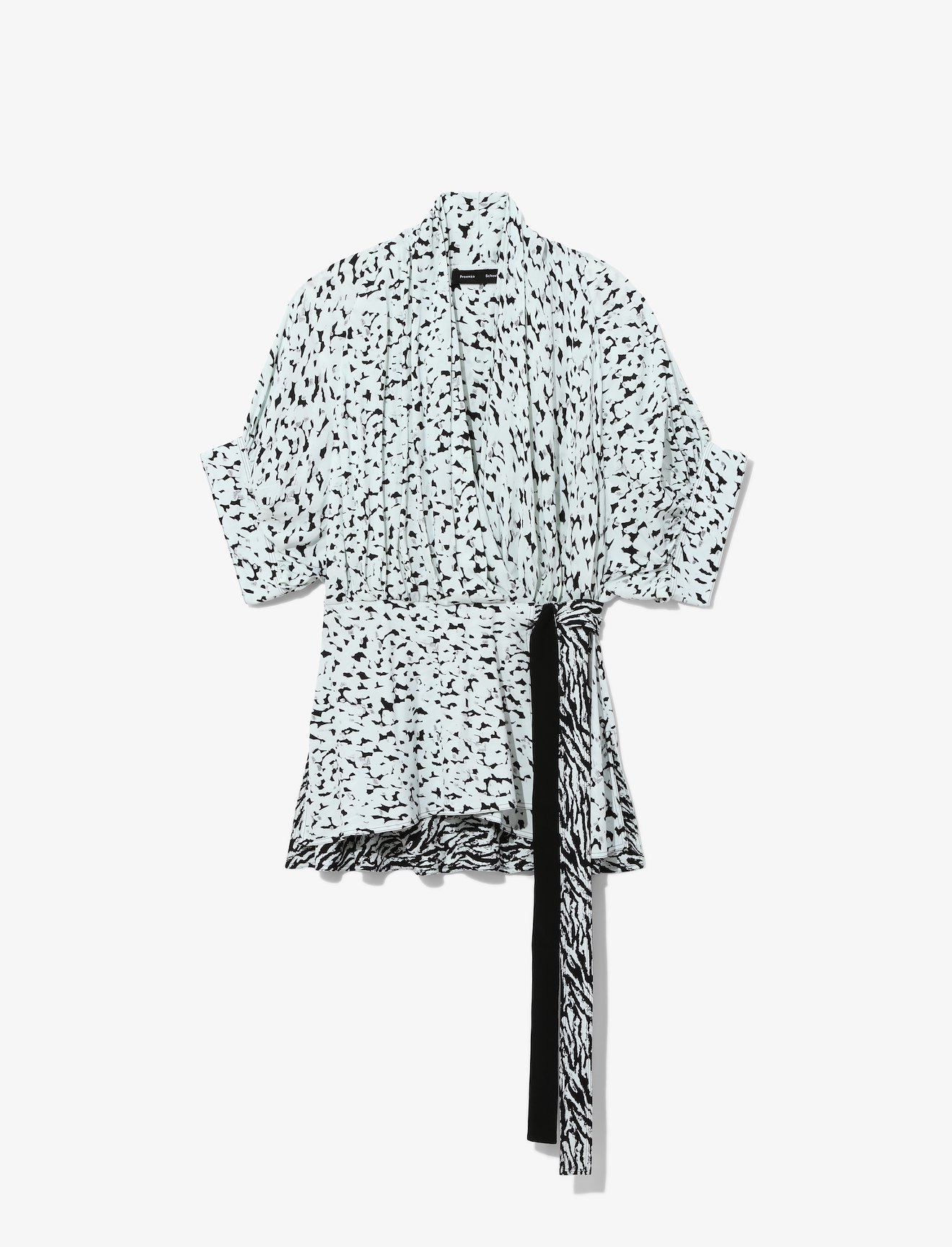 Inky Leopard Print Short Sleeve Wrap Top #4