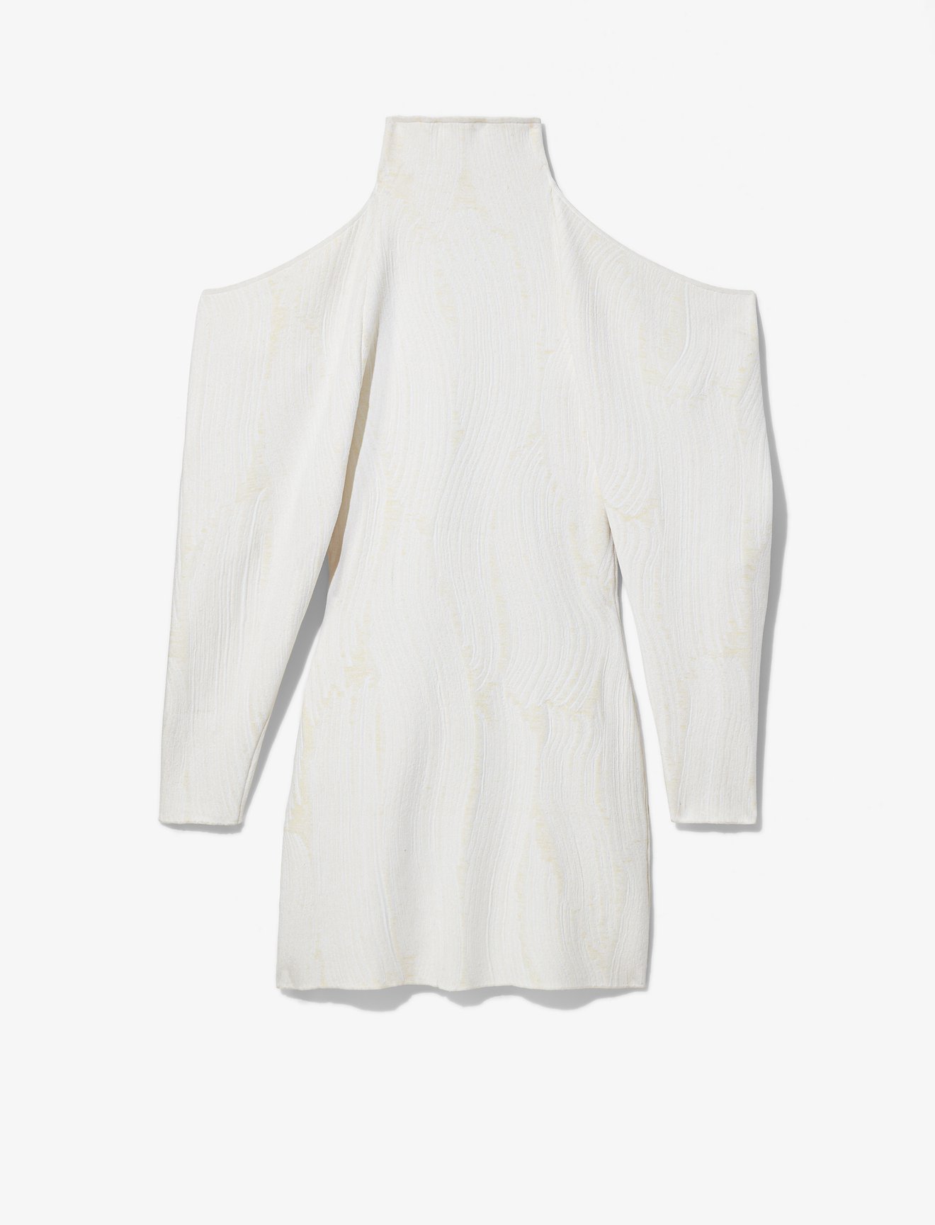 Jacquard Long Sleeve Bandana Neck Dress #4
