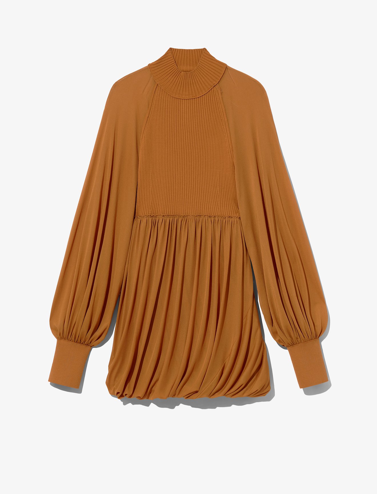 Knit Gauze Combo Draped Top #4
