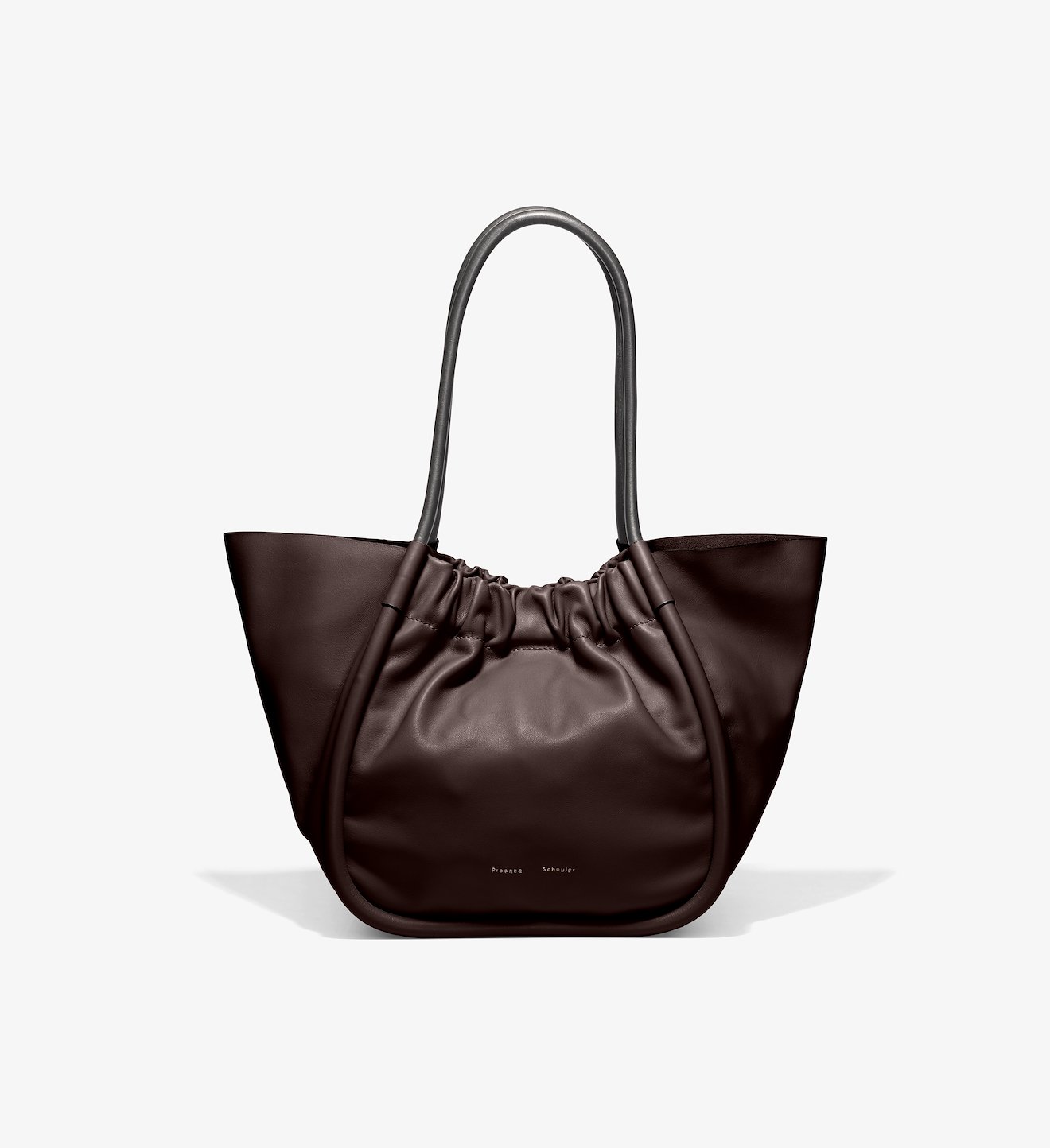 L ruched tote bag