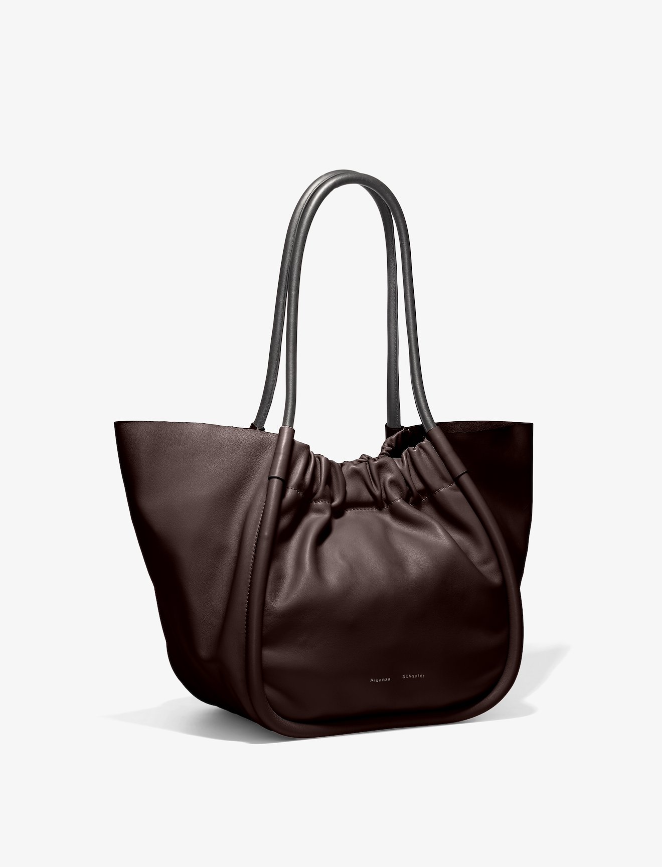 L ruched tote bag #1