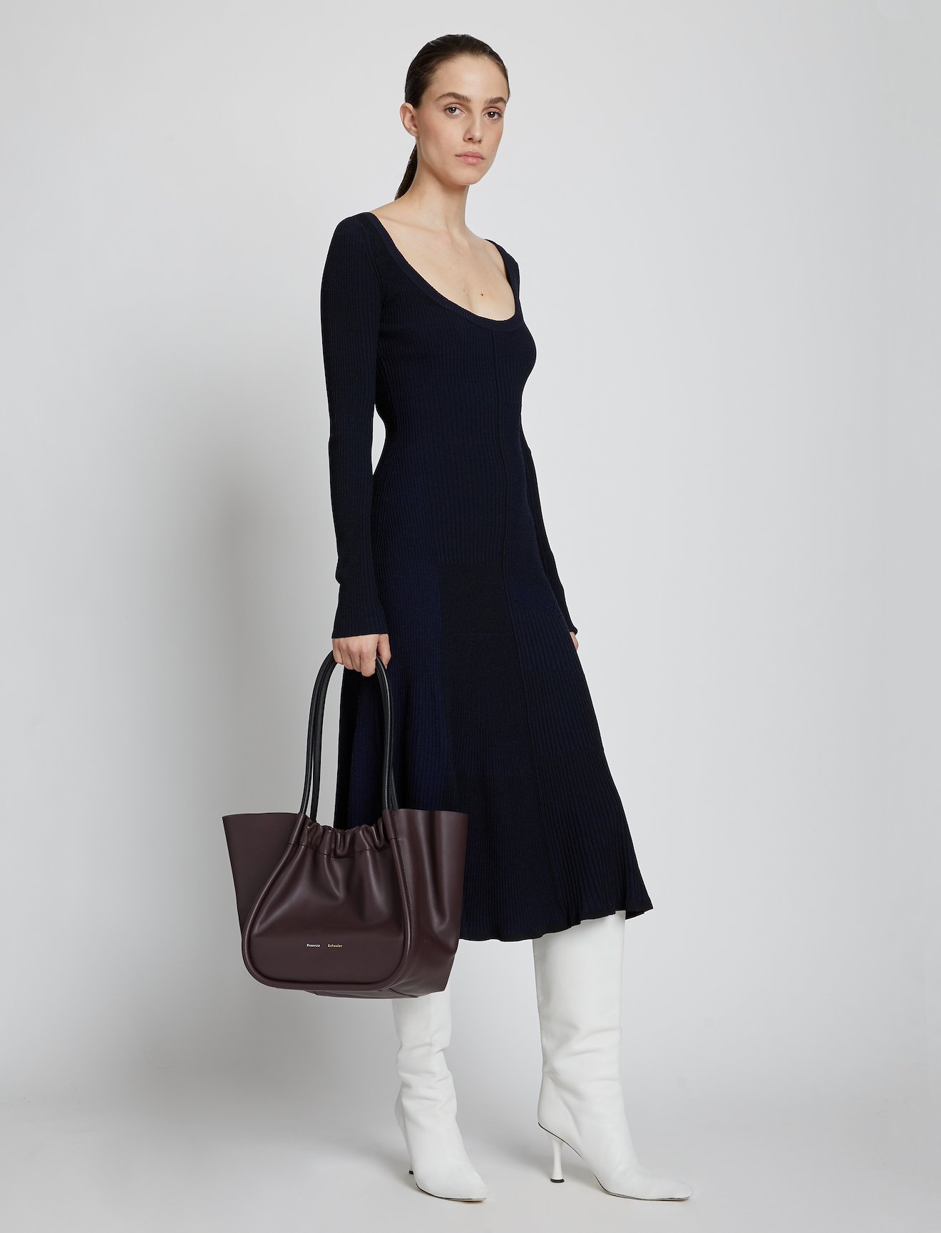 L ruched tote bag #2