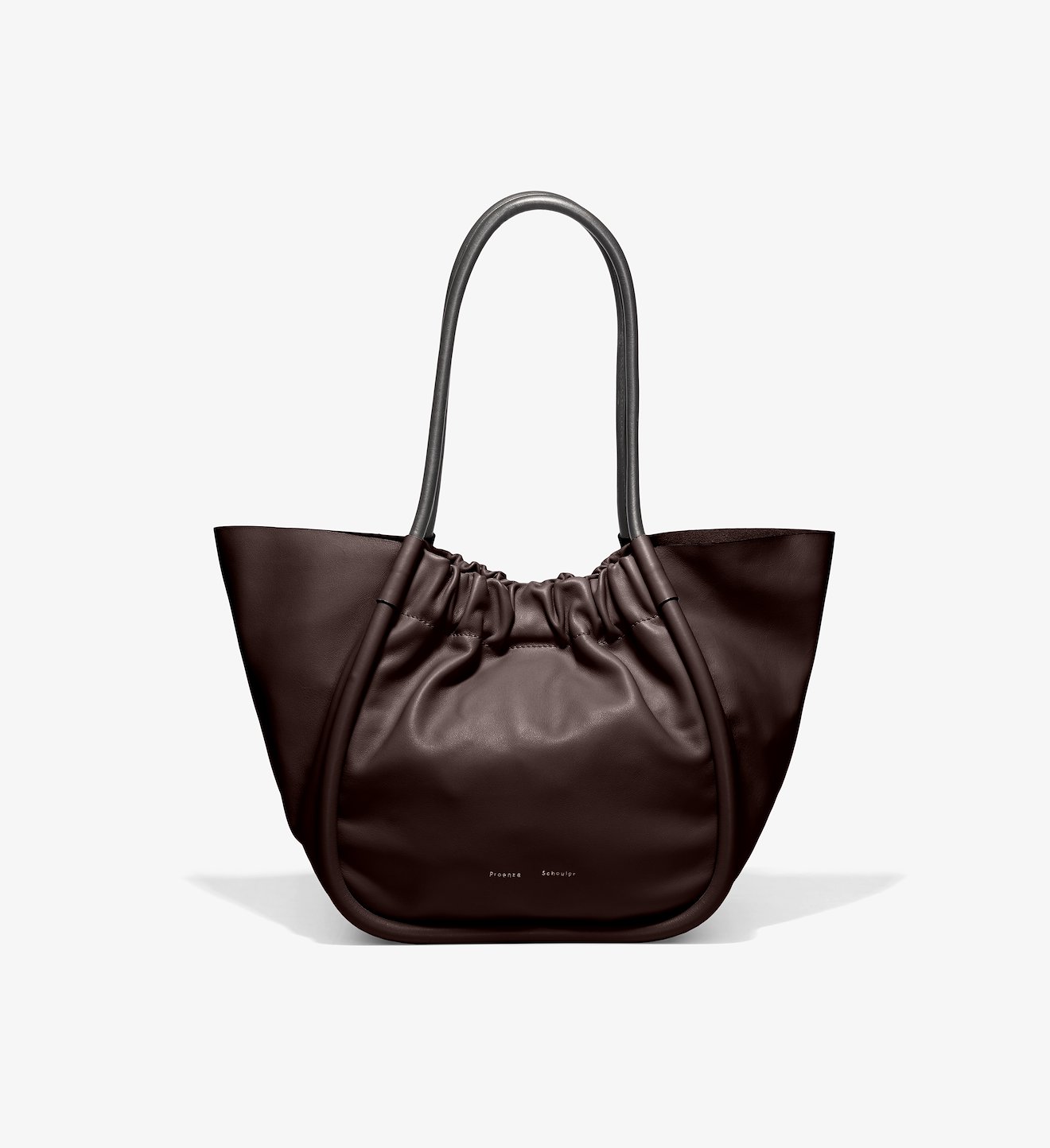 L ruched tote bag