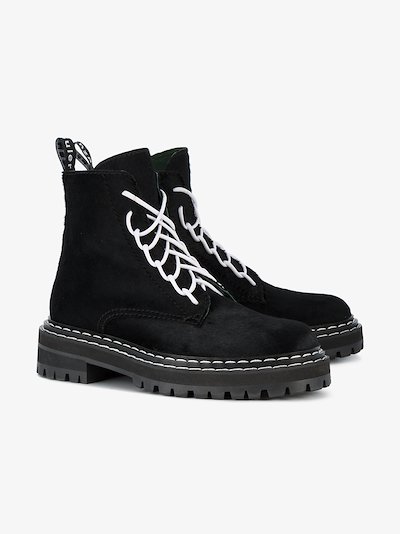 proenza schouler canvas ankle boots