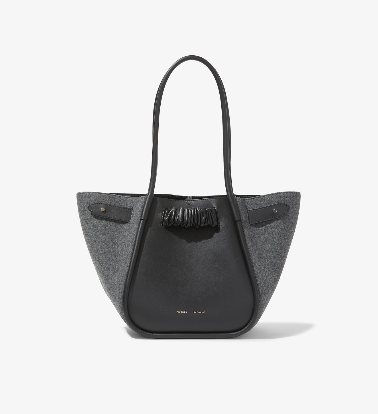 Large Felted Ruched Tote