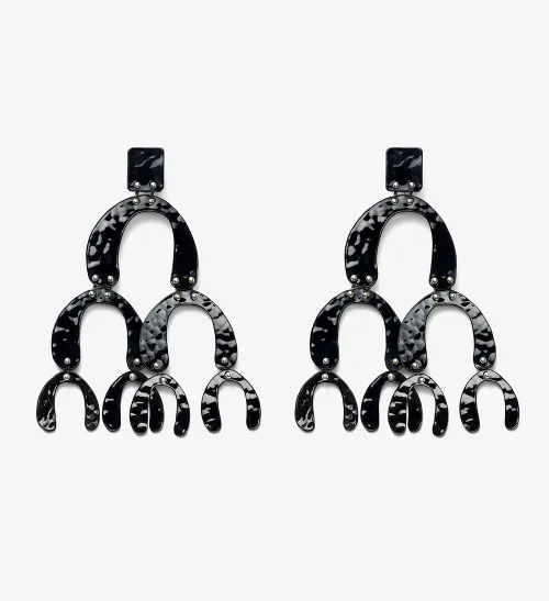 Large Hammered Earrings