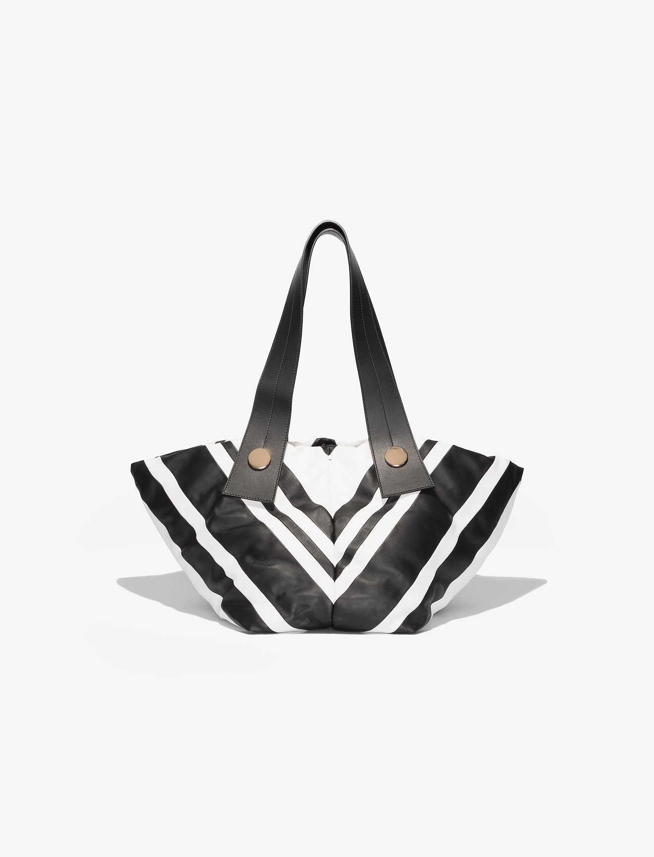 Large Stripe Puffy Tobo Tote #3