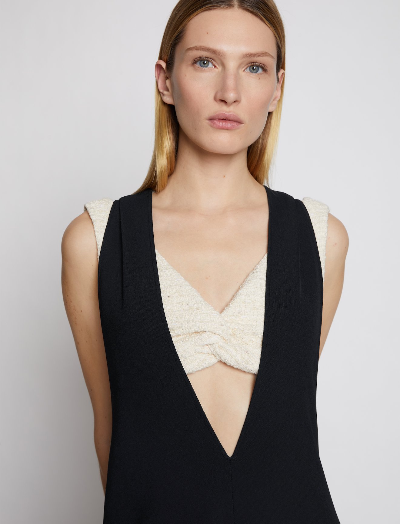 Layered V-neck Dress #3