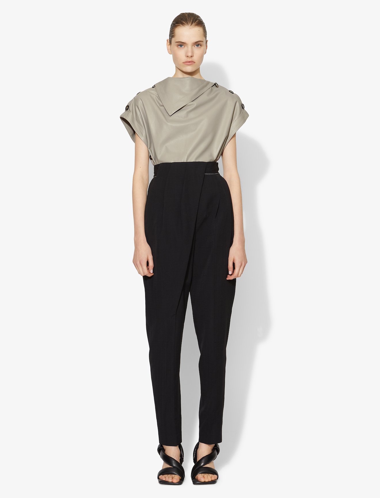 Leather Bandana Neck Top #1