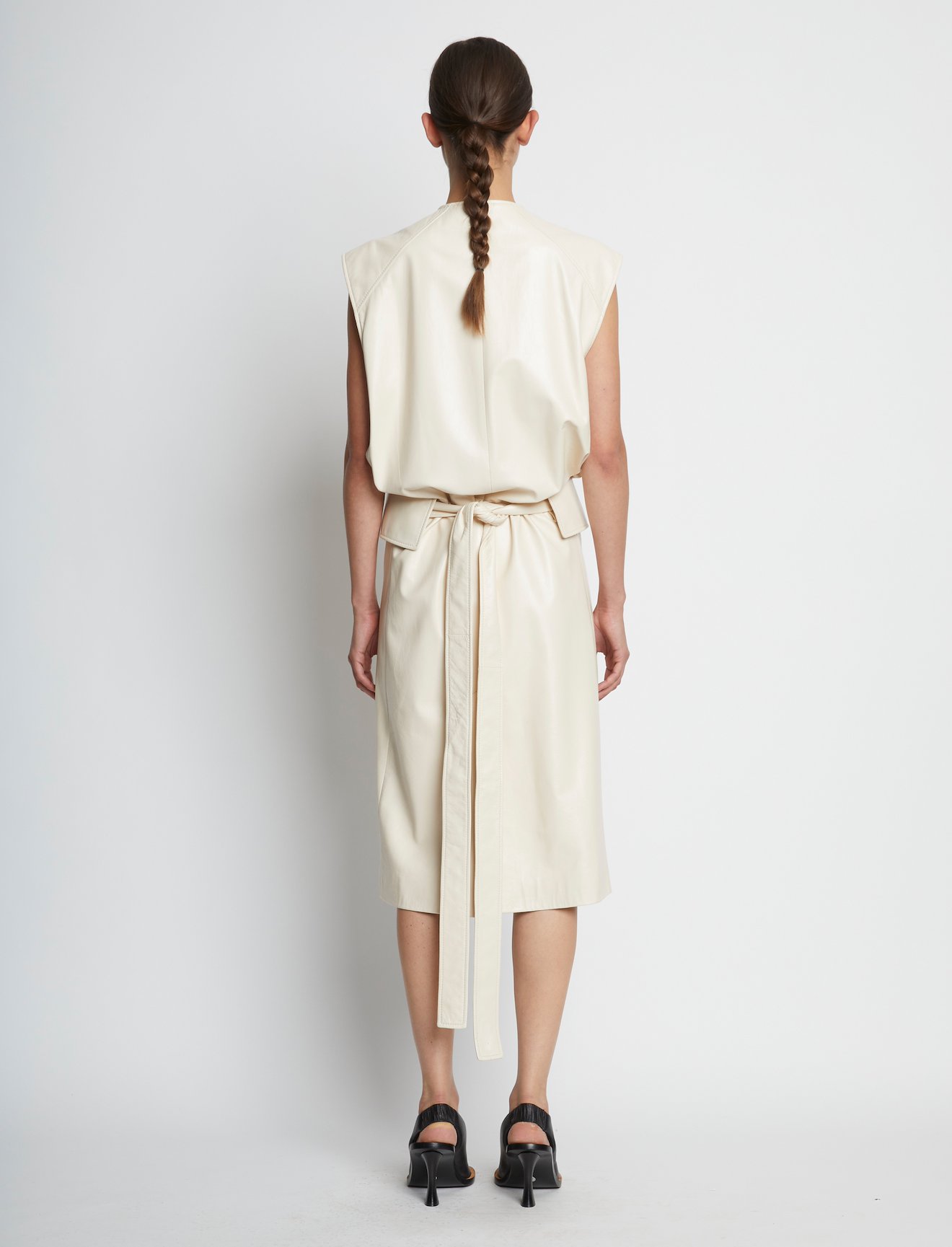 Leather Double Breasted Wrap Dress #1