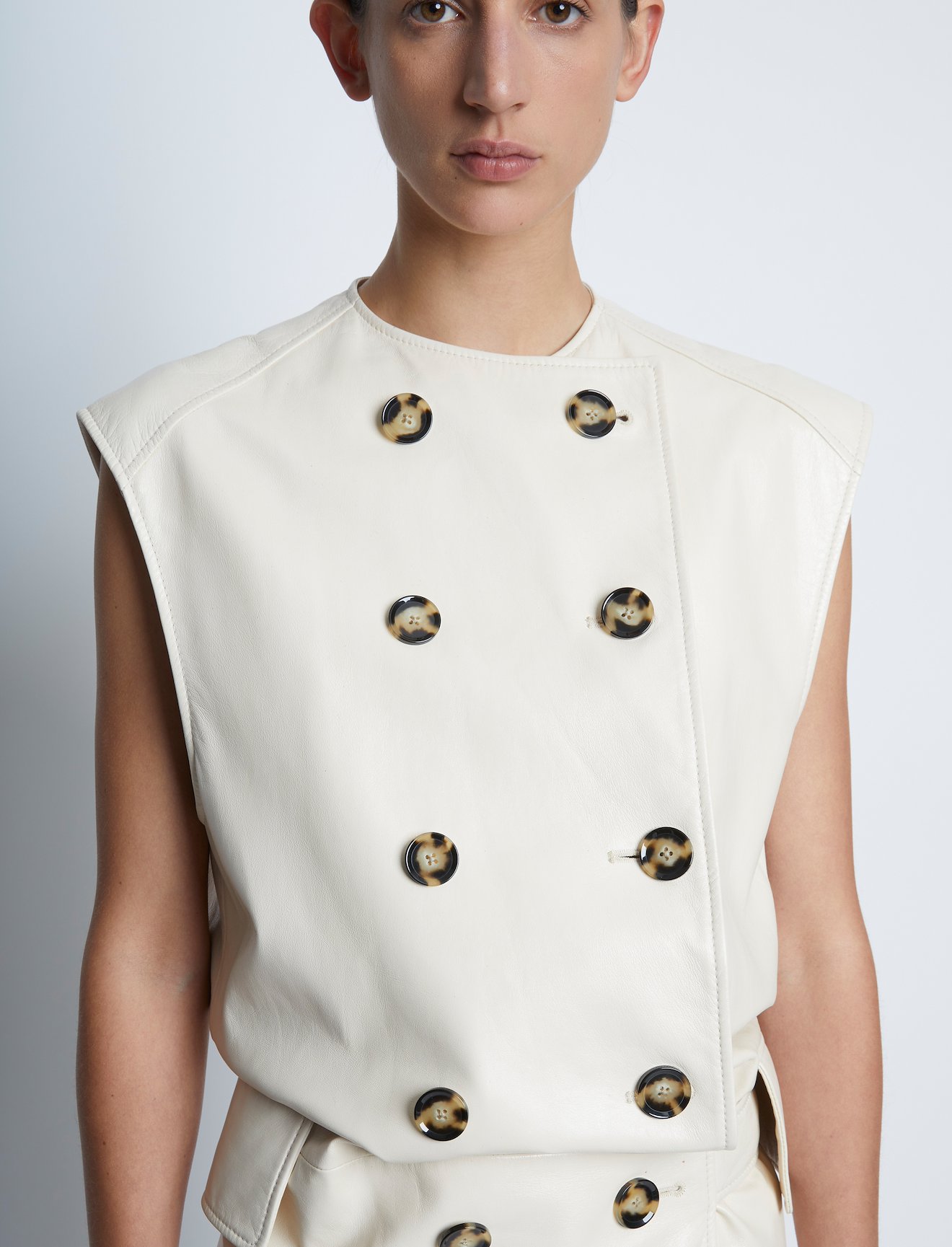 Leather Double Breasted Wrap Dress #2