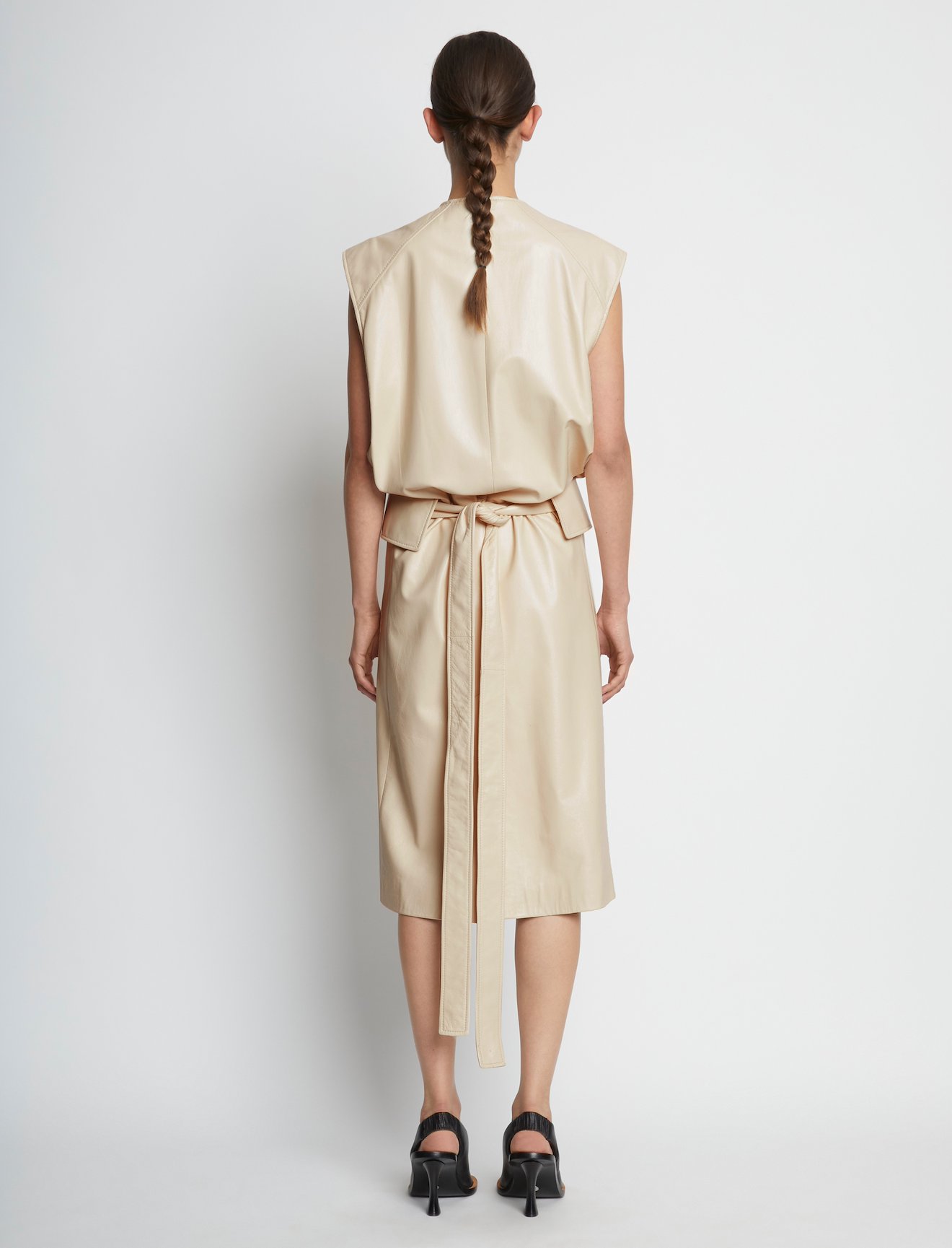 Leather Double Breasted Wrap Dress #2