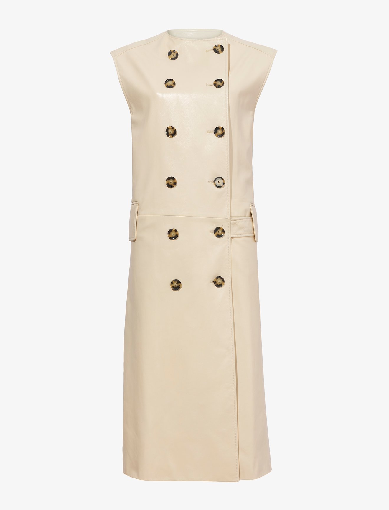 Leather Double Breasted Wrap Dress #4